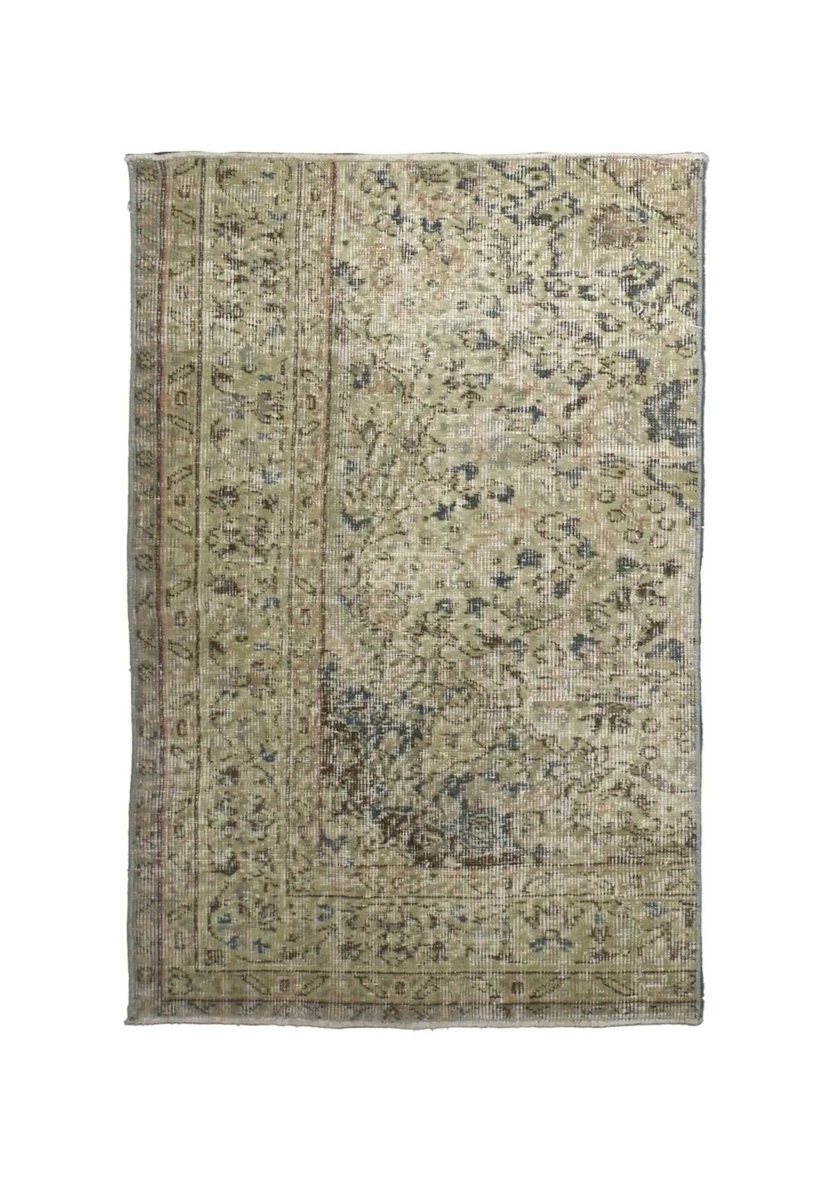 Halle - Vintage Beige Overdyed Rug - kudenrugs