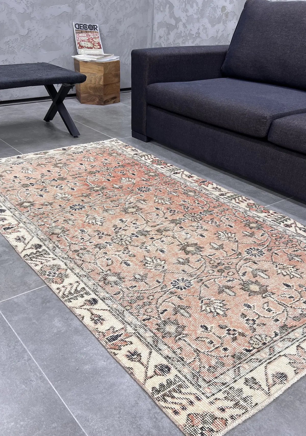 Harlow - Vintage Orange Antique Washed Rug - kudenrugs