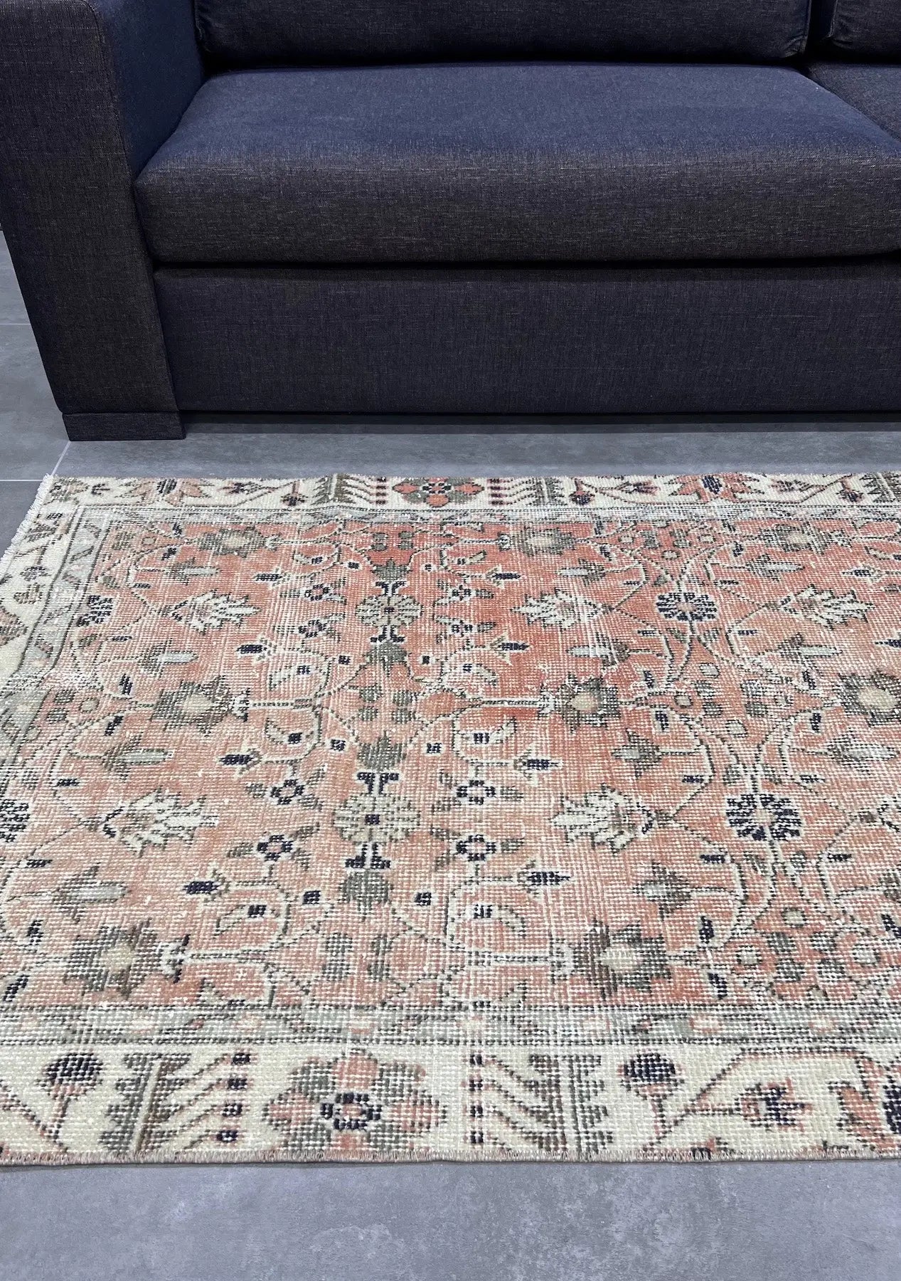 Harlow - Vintage Orange Antique Washed Rug - kudenrugs