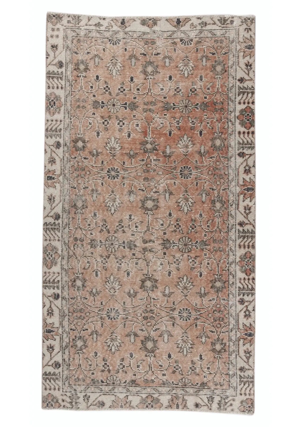 Harlow - Vintage Orange Antique Washed Rug - kudenrugs
