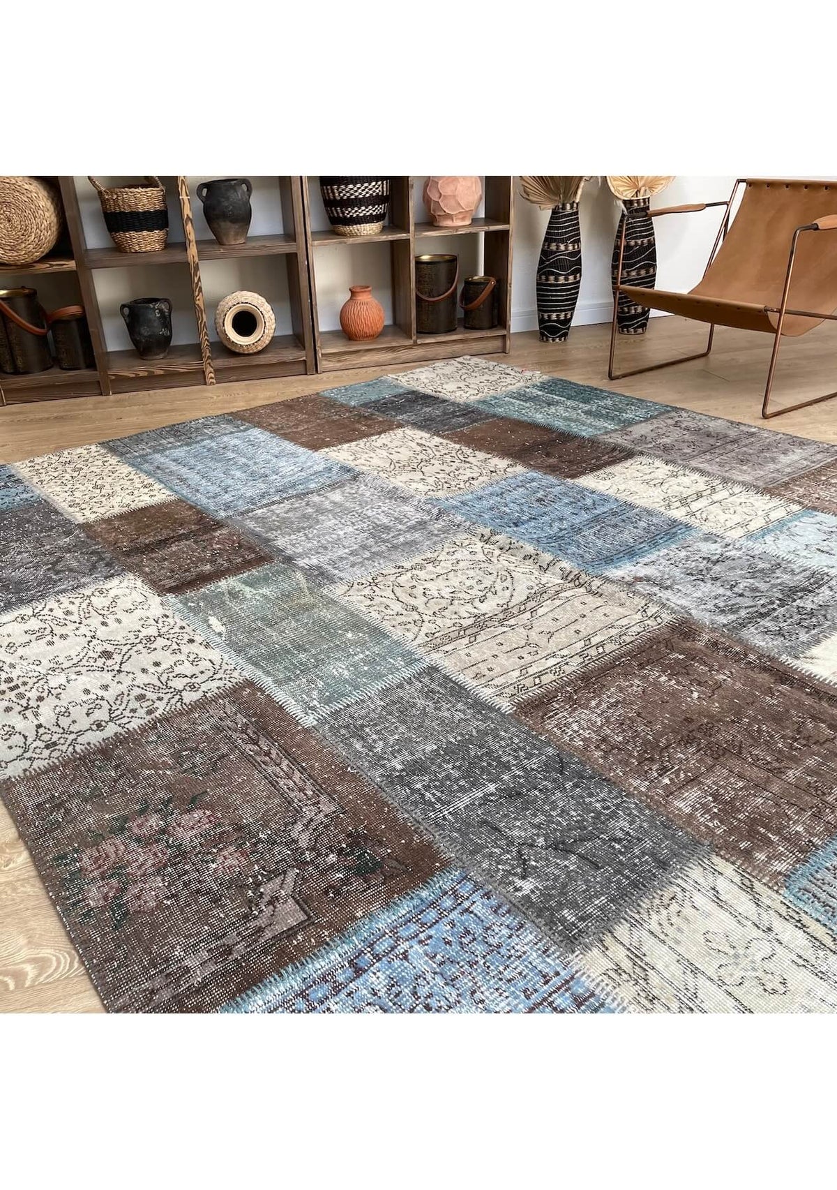 Harriet - Vintage Multi Color Patchwork Rug - kudenrugs