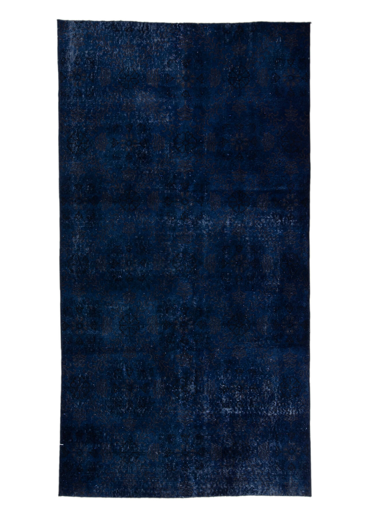 Helene - Vintage Navy Blue Overdyed Rug - kudenrugs