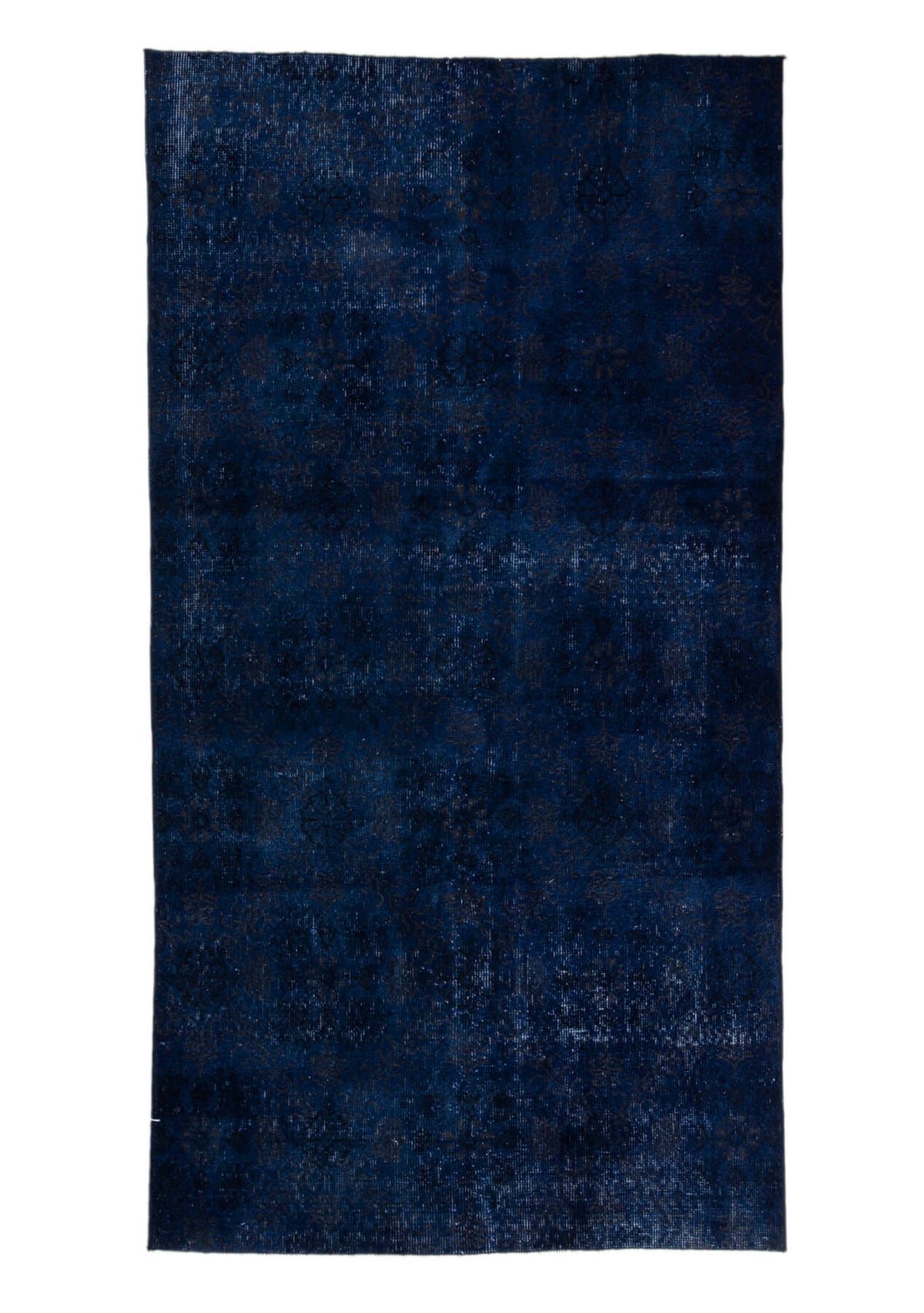 Helene - Vintage Navy Blue Overdyed Rug - kudenrugs