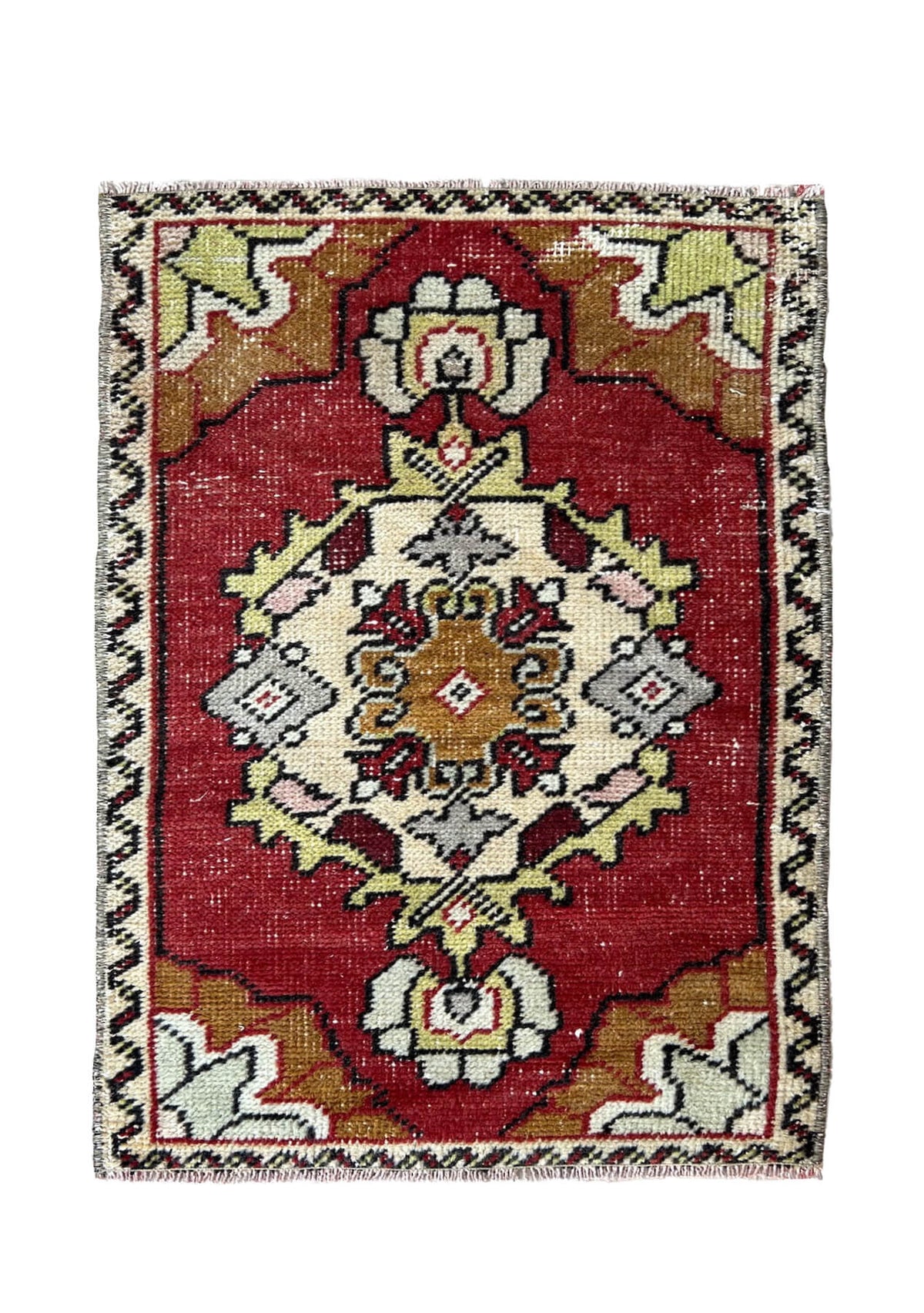Helga - Vintage Mini Red Area Rug - kudenrugs