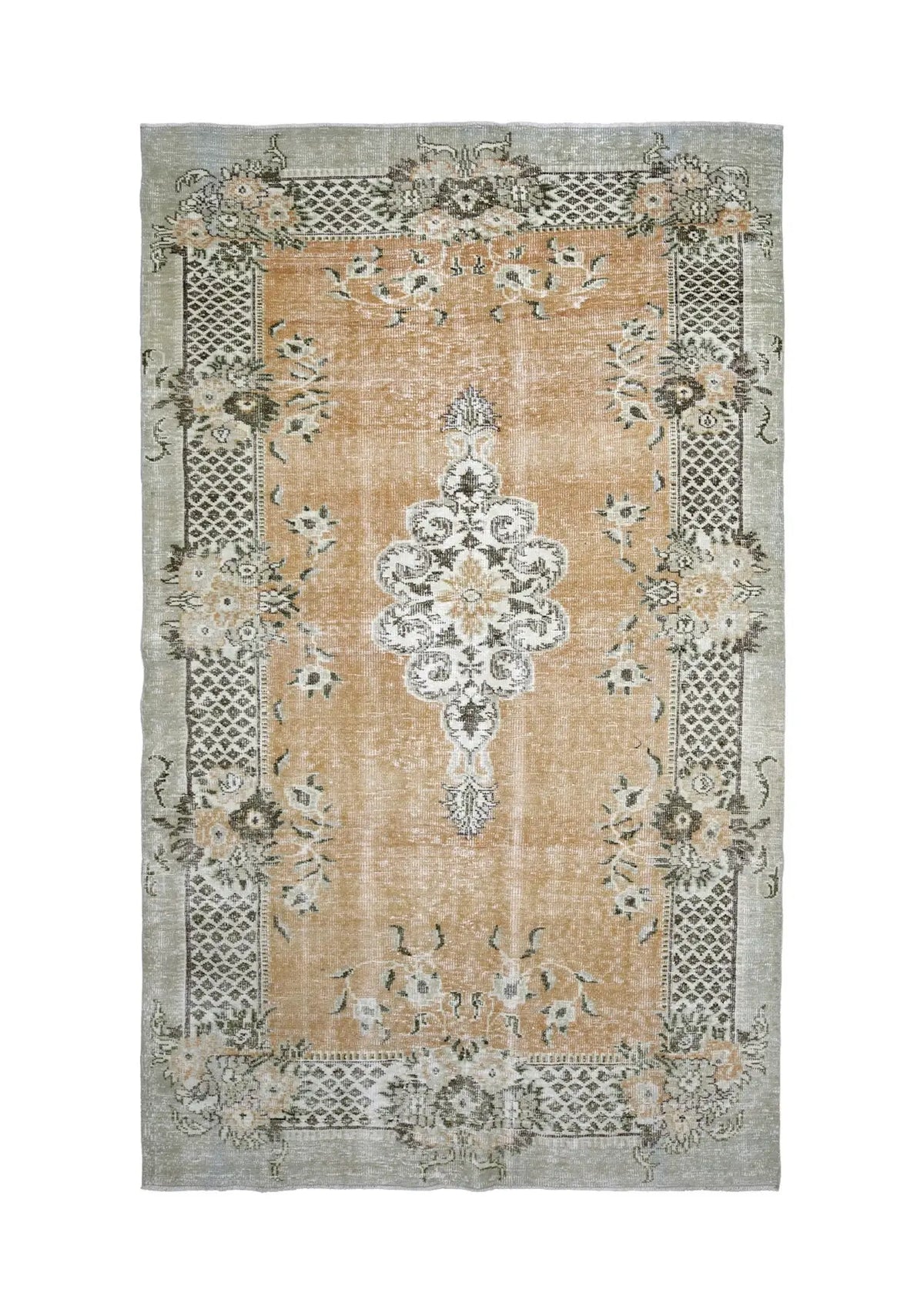 Hunter - Vintage Orange Antique Washed Rug - kudenrugs