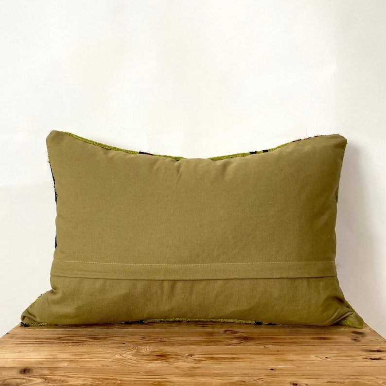 Gervis - Olive Green Hemp Pillow Cover - kudenrugs