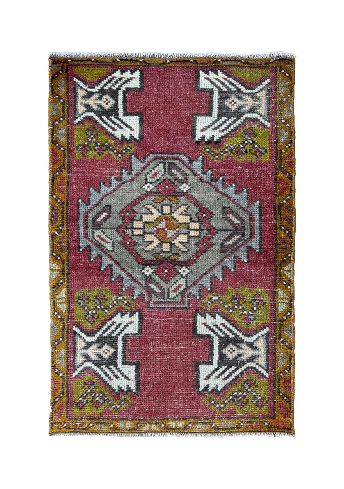 Ilene - Vintage Mini Pink Area Rug - kudenrugs