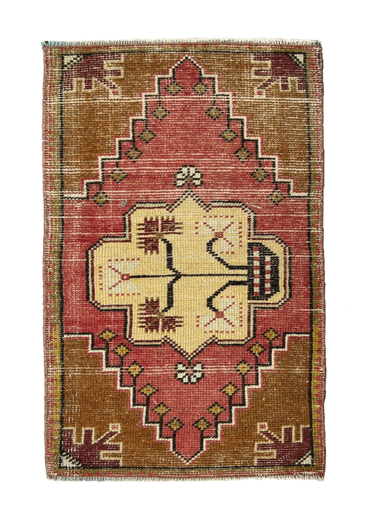 Izabella - Vintage Mini Pink Area Rug - kudenrugs