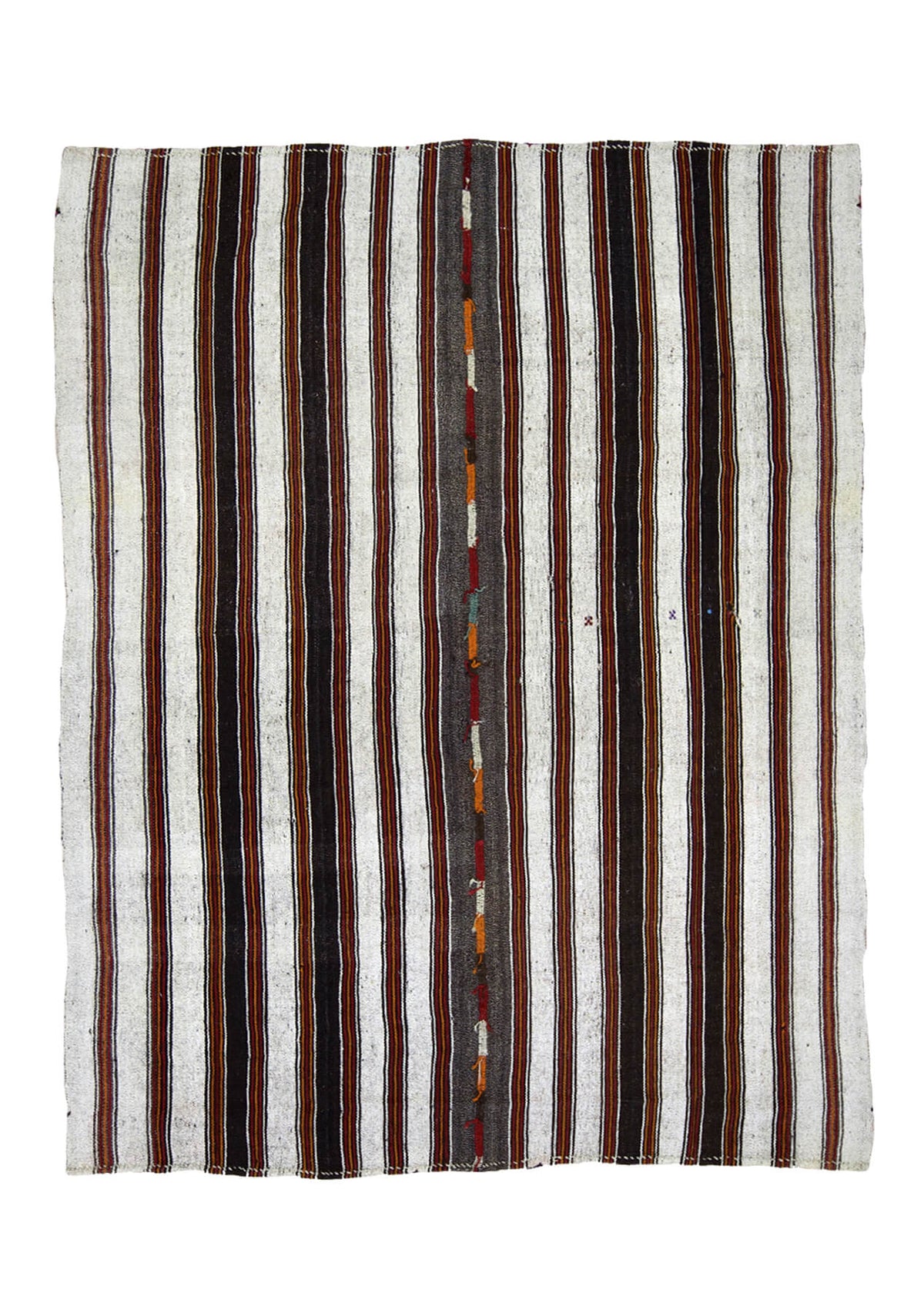 Janae - White Kilim Rug - kudenrugs