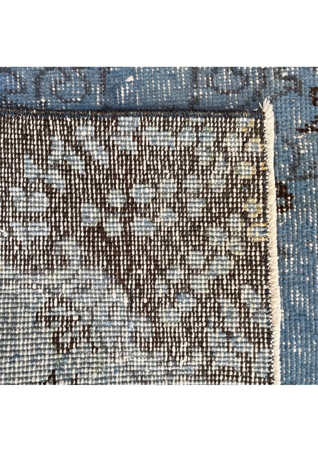 Jaycee - Vintage Blue Overdyed Rug - kudenrugs