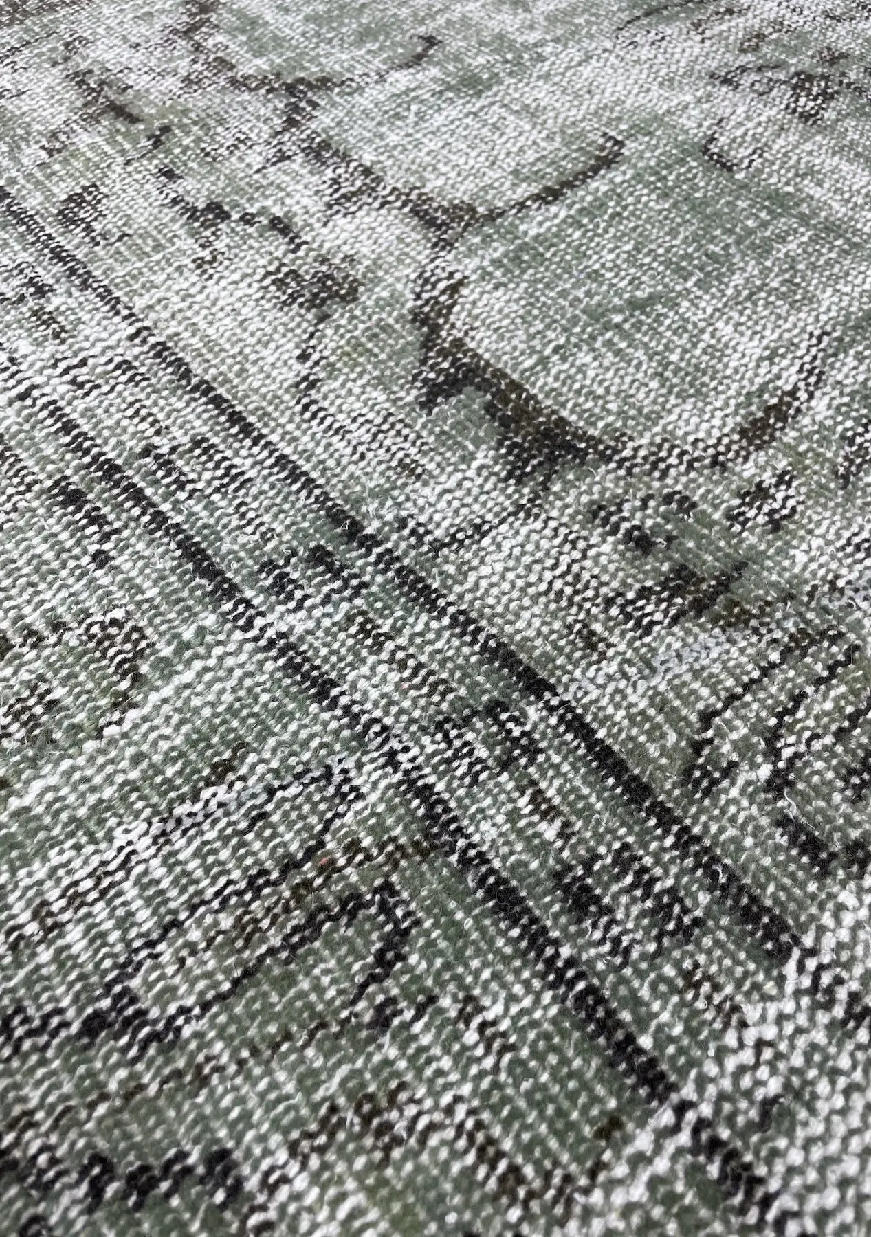 Jazmin - Vintage Green Overdyed Rug - kudenrugs