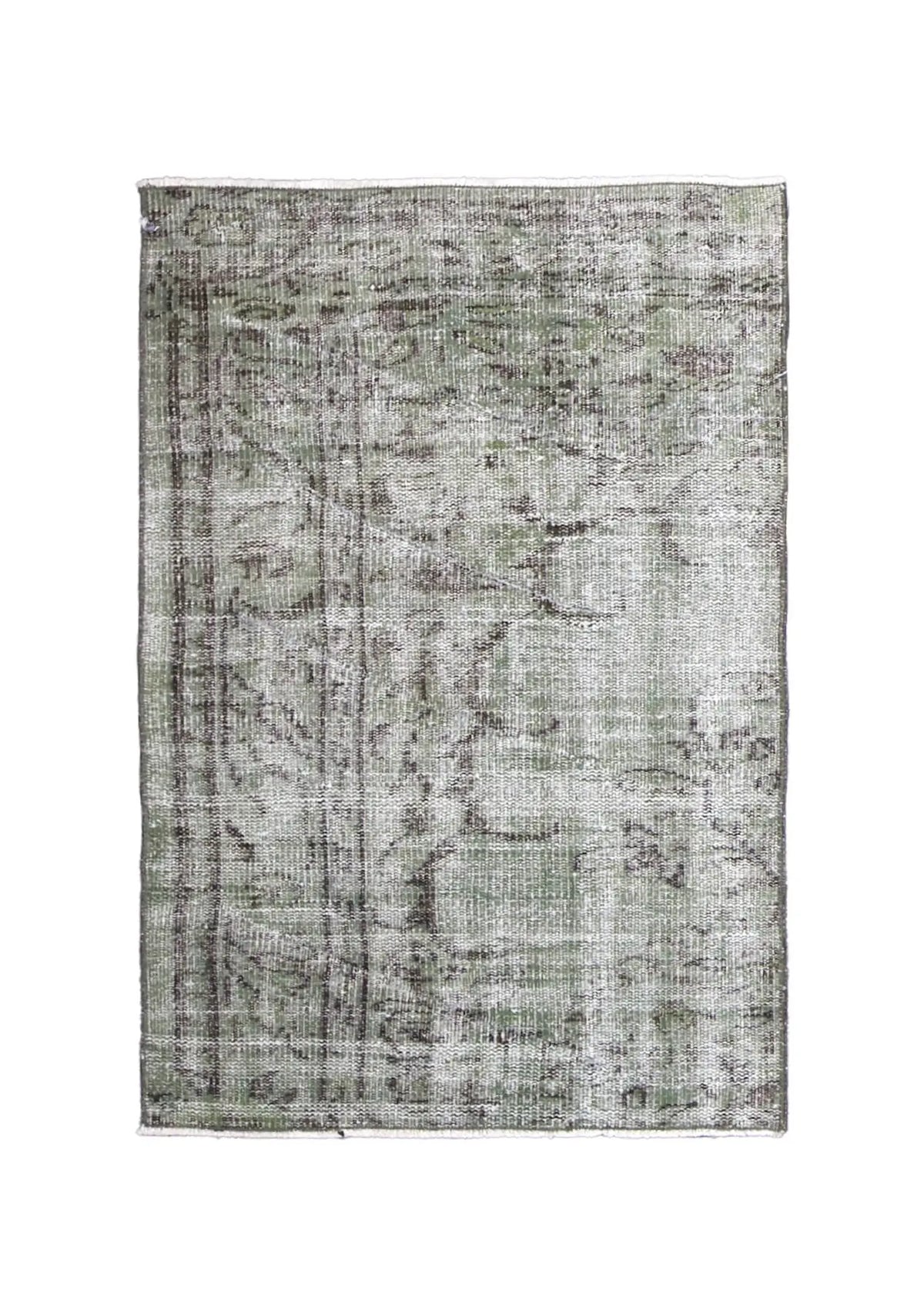 Jazmin - Vintage Green Overdyed Rug - kudenrugs