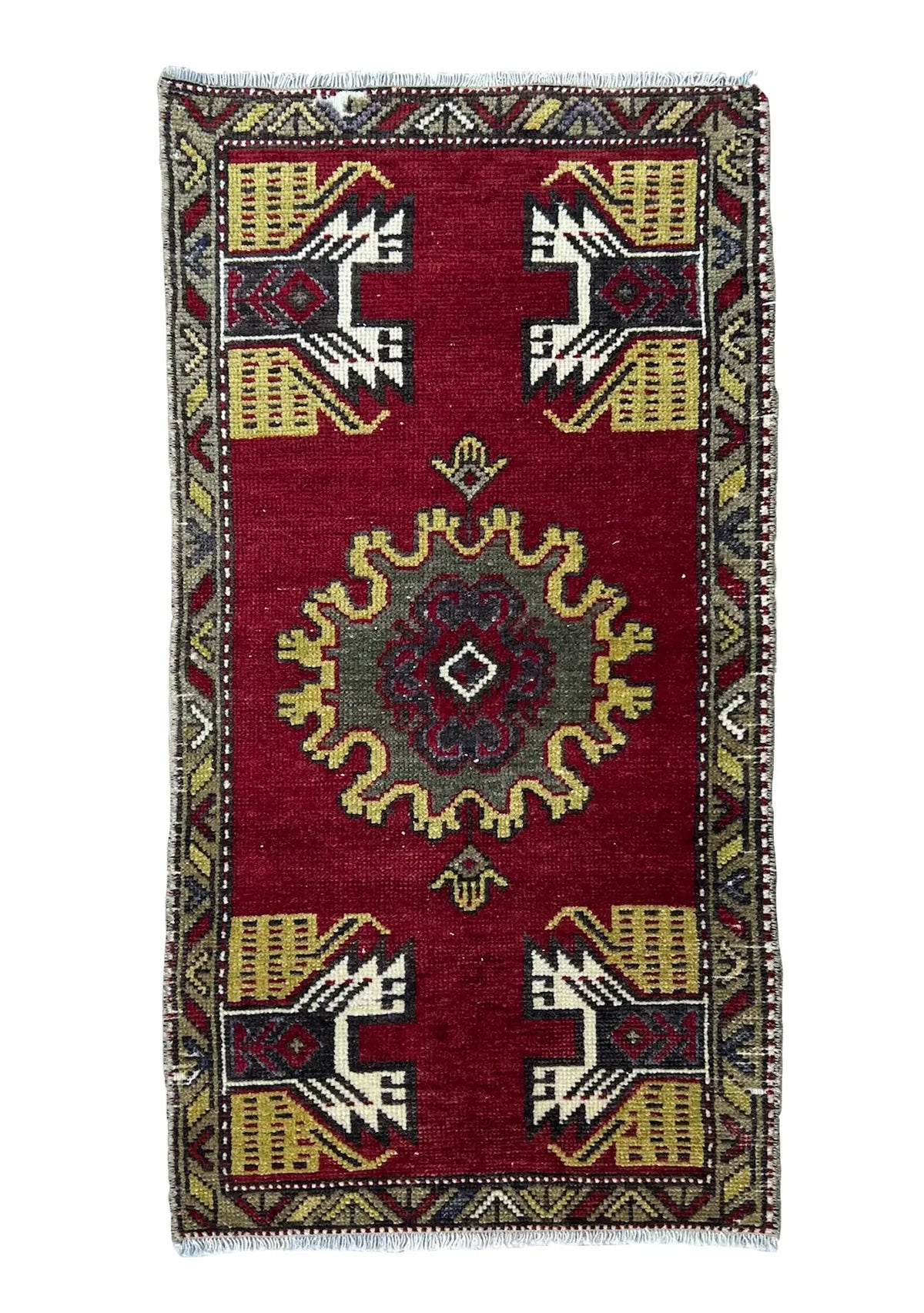 Jobina - Vintage Mini Red Area Rug - kudenrugs