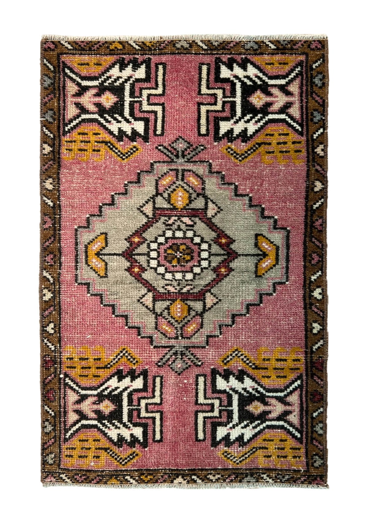 Jodhi - Vintage Mini Pink Area Rug - kudenrugs