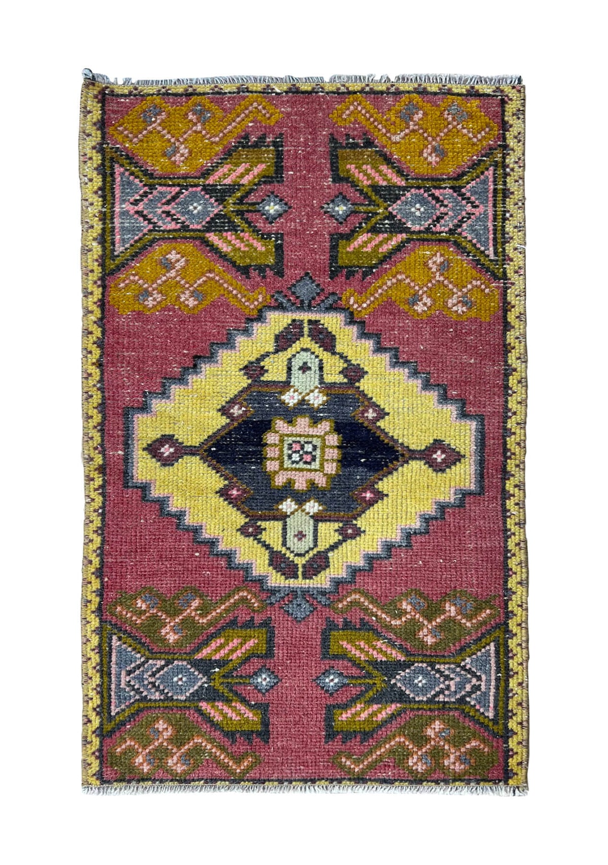 Jolene - Vintage Mini Pink Area Rug - kudenrugs