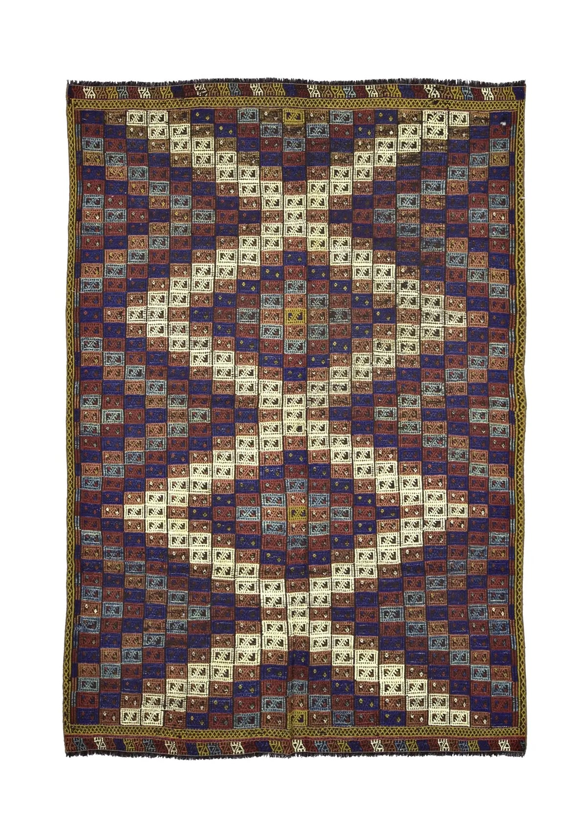 Jordyn - Multi Color Turkish Kilim Rug - kudenrugs