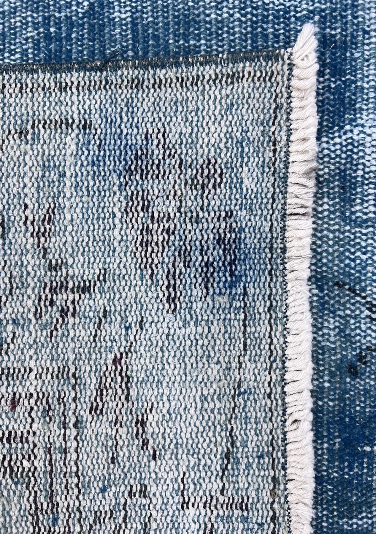 Julieta - Vintage Blue Overdyed Rug - kudenrugs