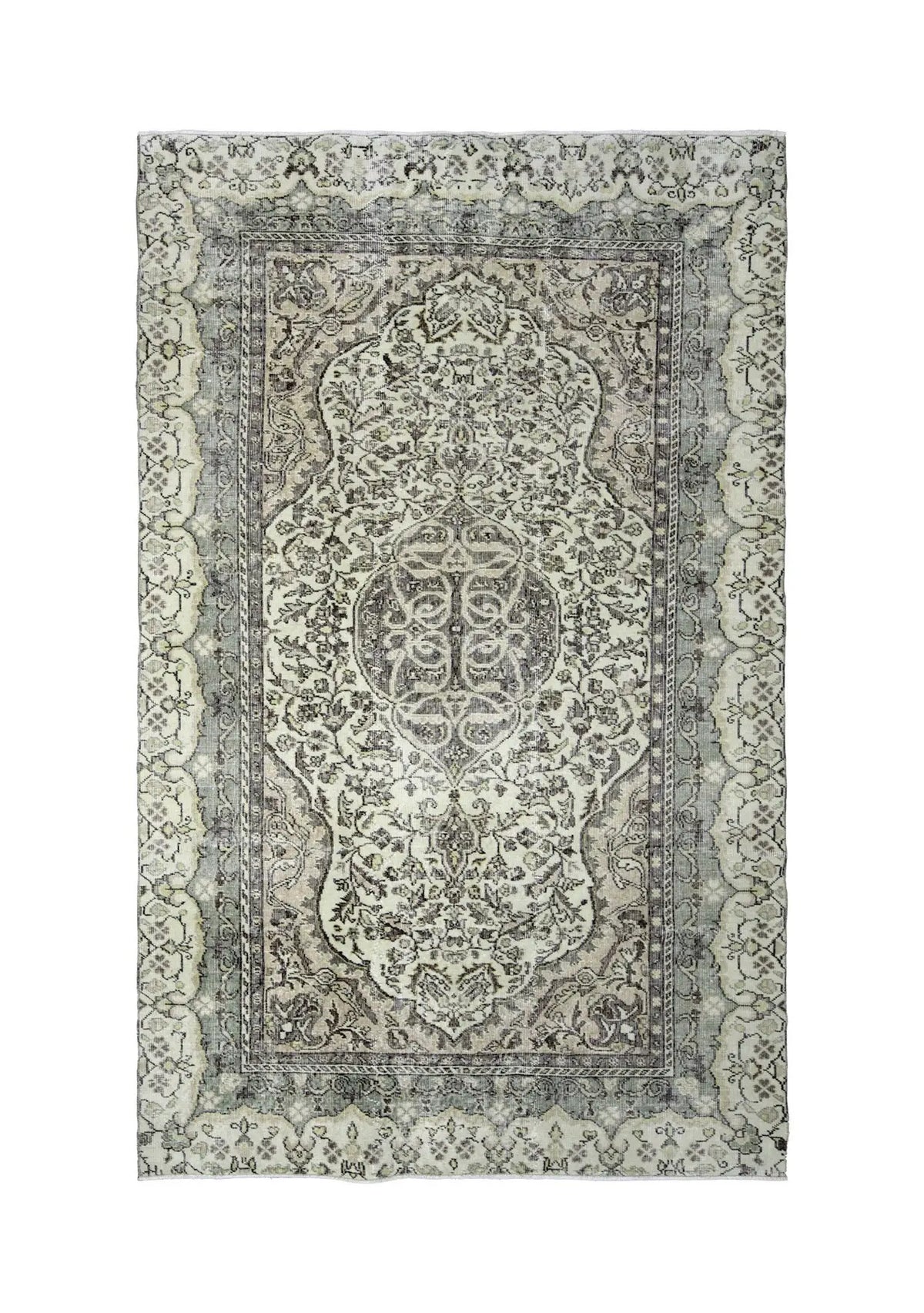 Kai - Vintage Beige Antique Washed Rug - kudenrugs