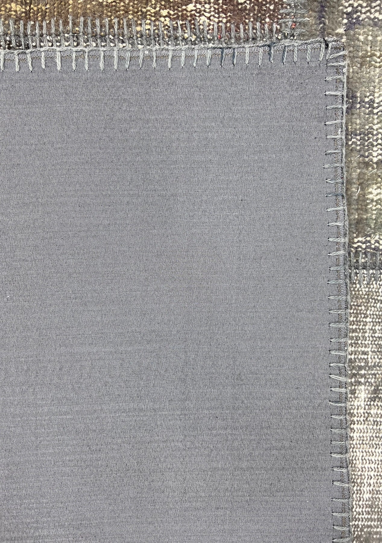 Kayley - Vintage Gray Patchwork Rug - kudenrugs