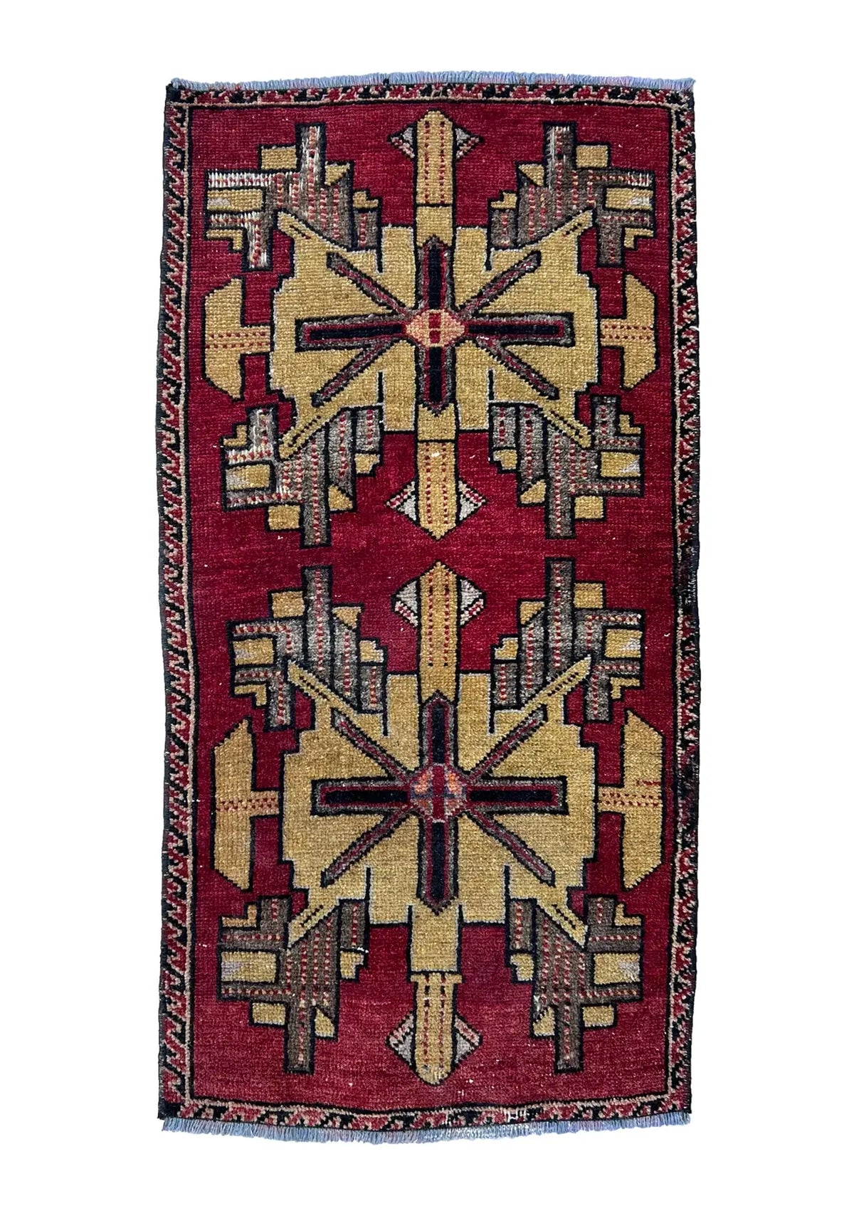 Ladislava - Vintage Mini Red Area Rug - kudenrugs