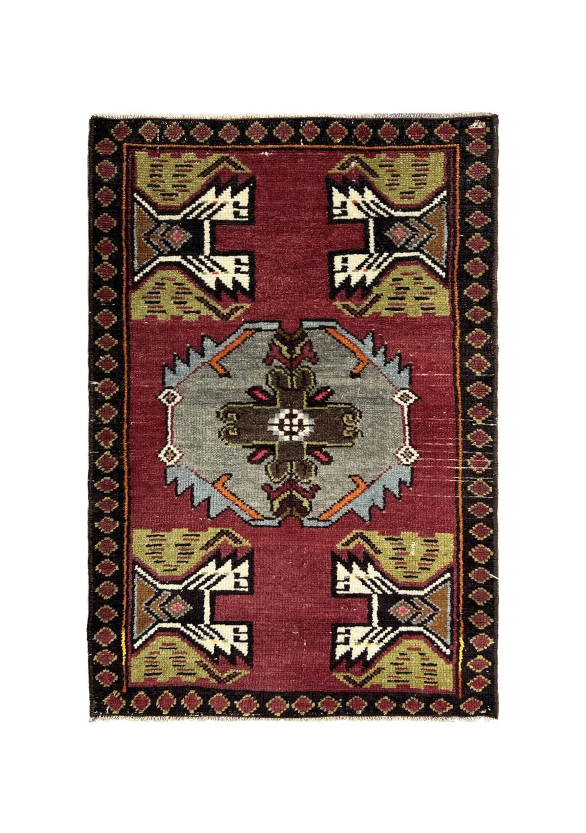 Lakezia - Vintage Mini Red Area Rug - kudenrugs