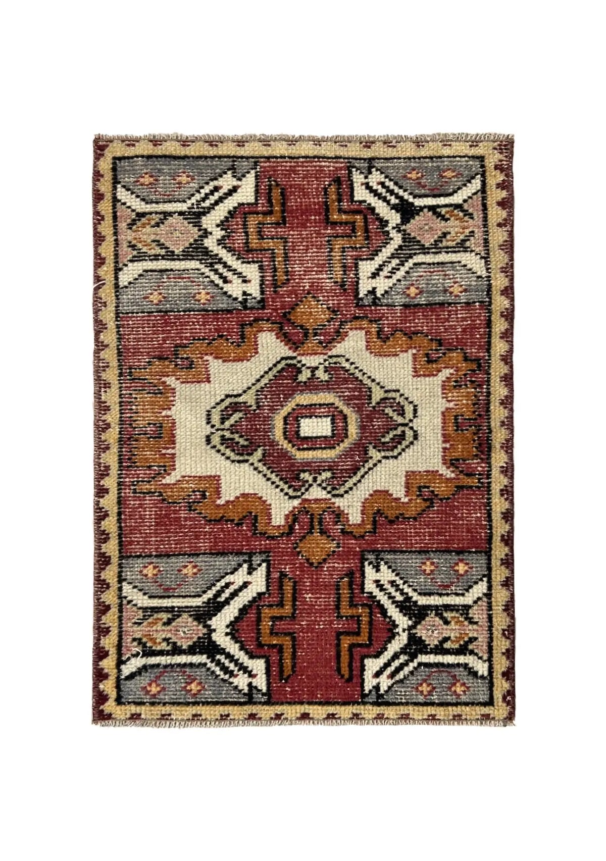 Lalima - Vintage Mini Red Area Rug - kudenrugs