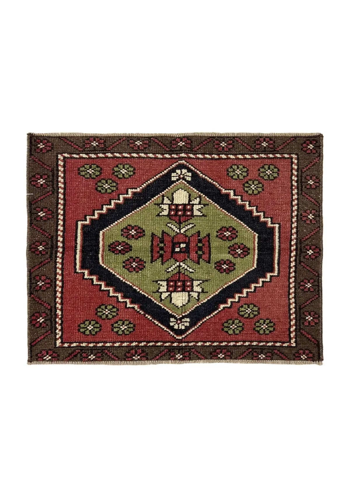 Lalitah - Vintage Mini Red Area Rug - kudenrugs