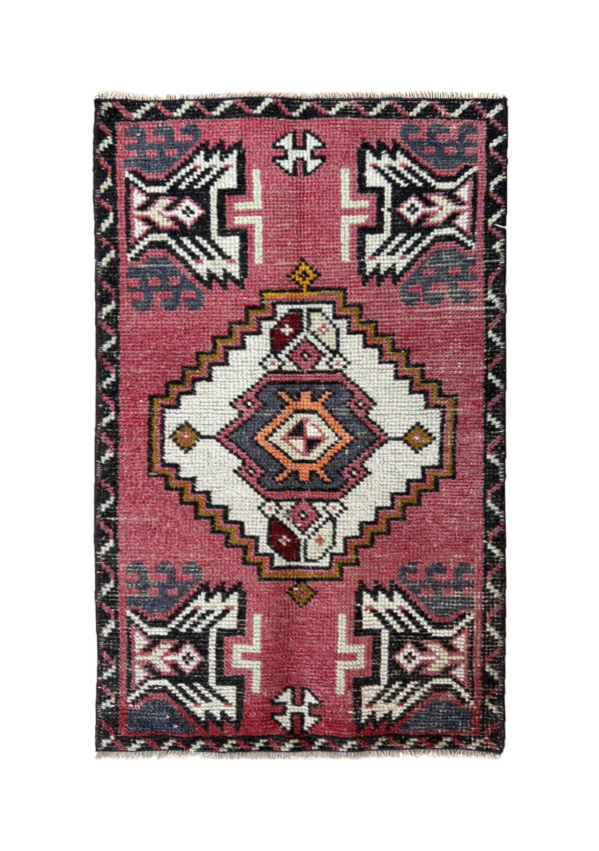 Latonya - Vintage Mini Pink Area Rug - kudenrugs