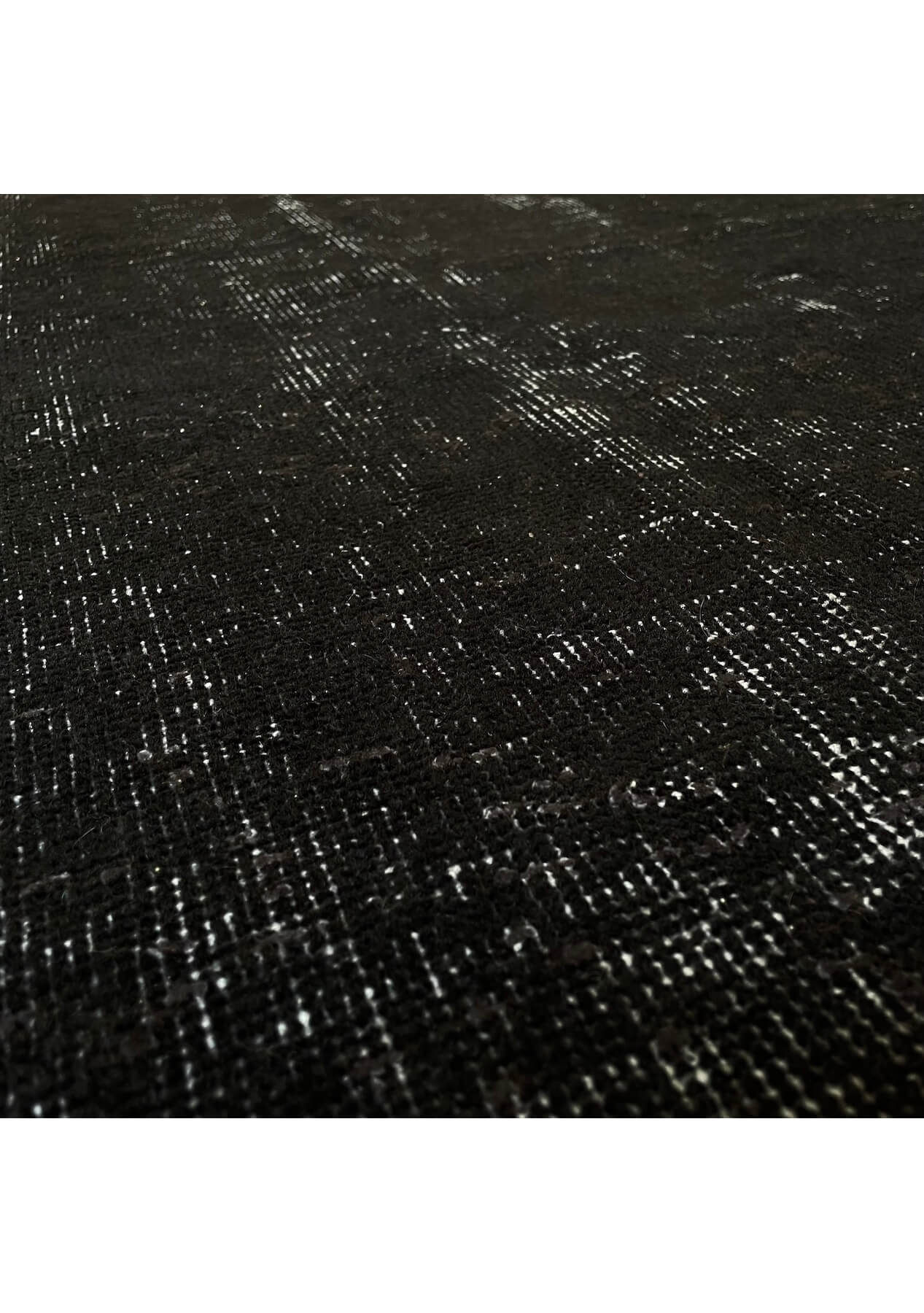 Lavette - Vintage Black Overdyed Rug - kudenrugs
