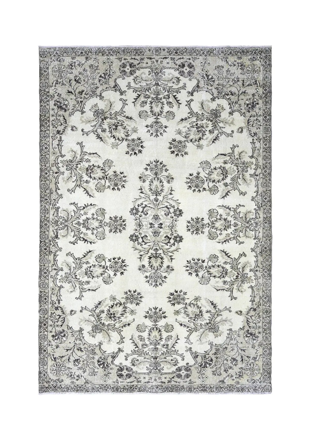 Lennox - Vintage Beige Antique Washed Rug - kudenrugs