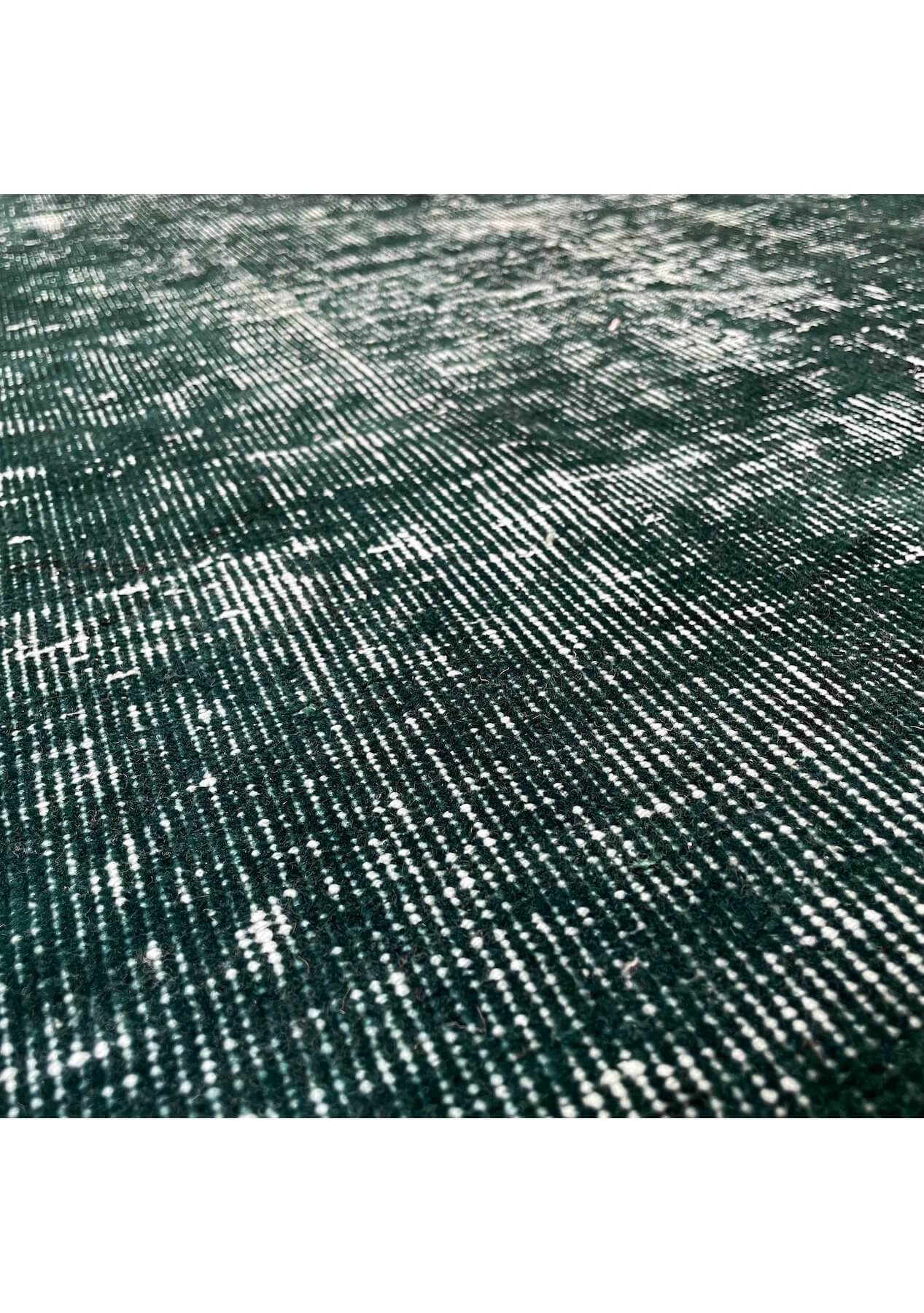 Leola - Vintage Green Overdyed Rug - kudenrugs