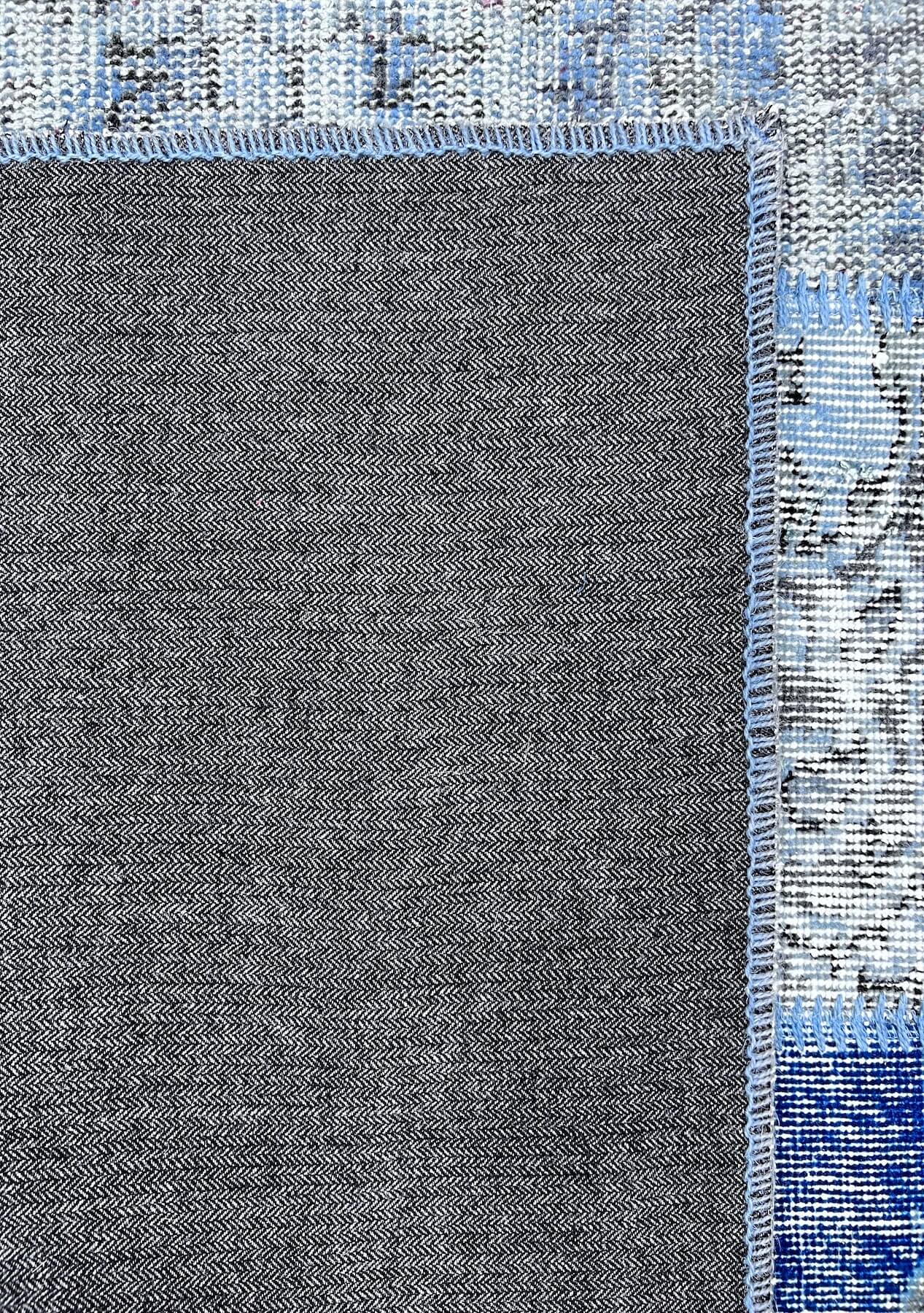 Liberty - Vintage Blue Patchwork Rug - kudenrugs