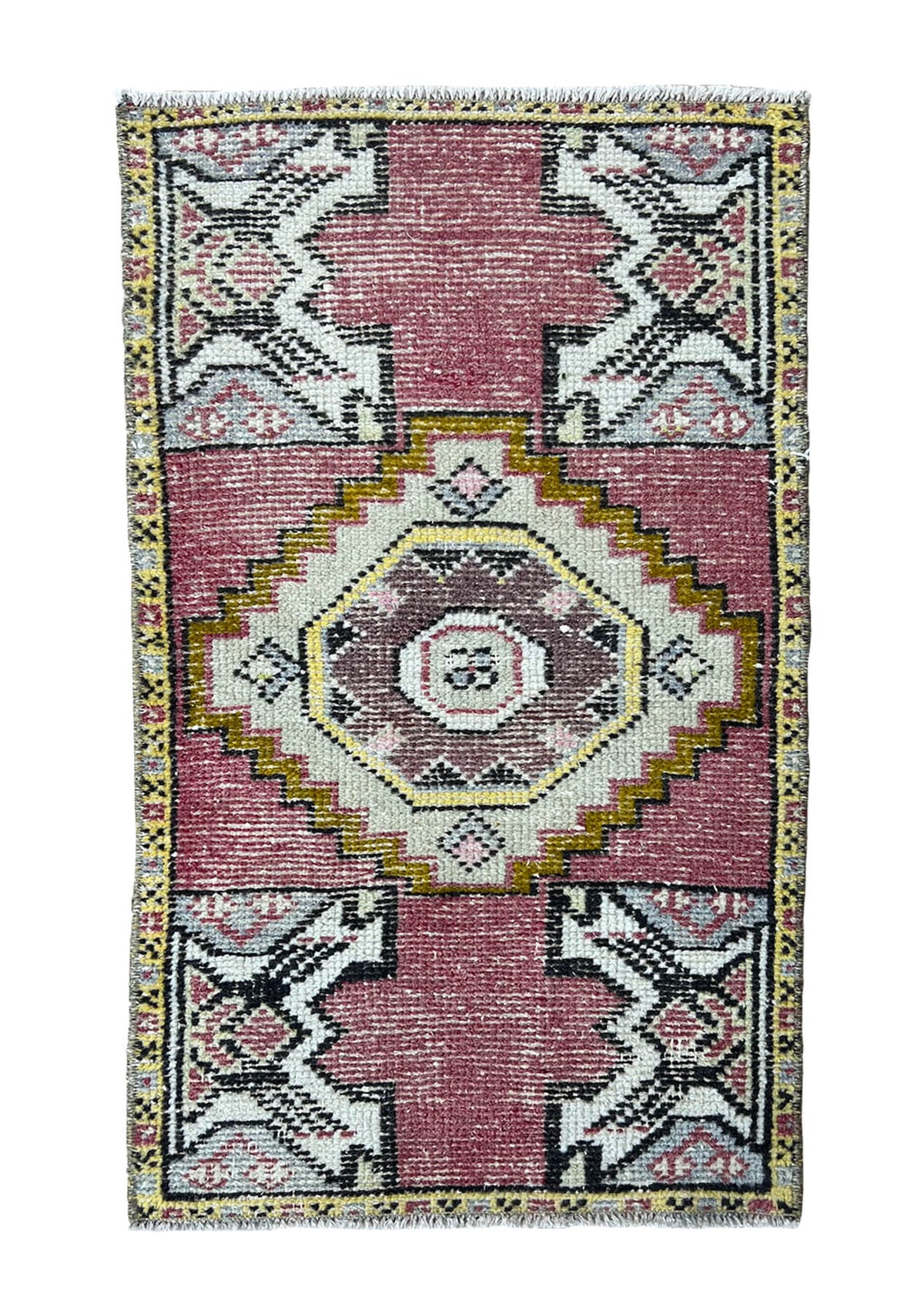Liliana - Vintage Mini Pink Area Rug - kudenrugs