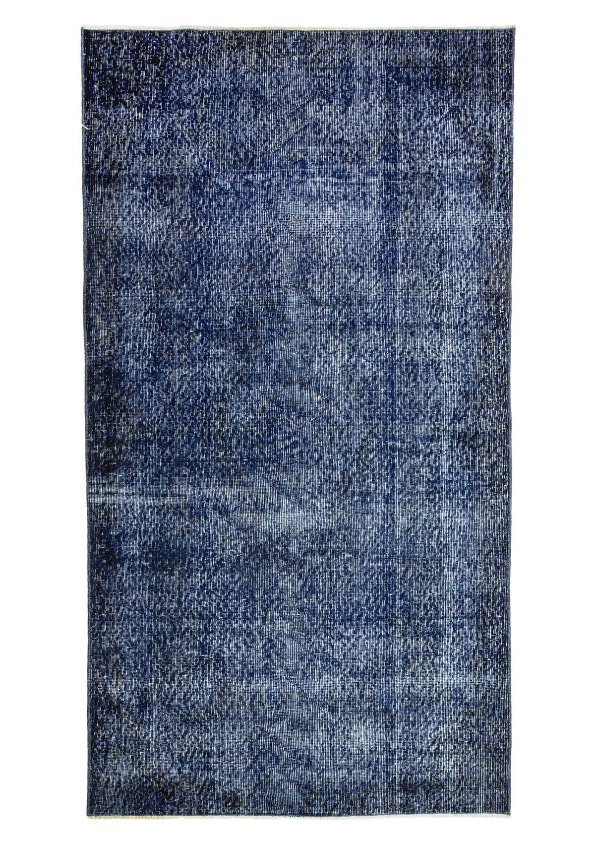 Lola - Vintage Navy Blue Overdyed Rug - kudenrugs