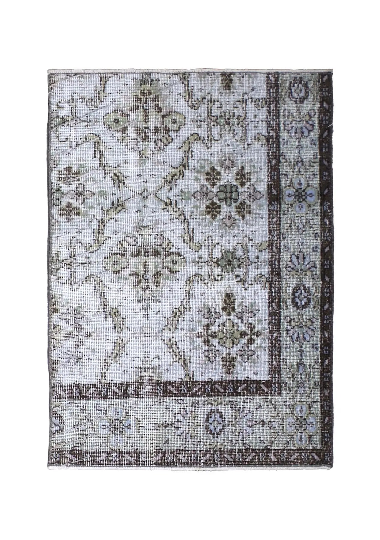 Louisa - Vintage Blue Overdyed Rug - kudenrugs