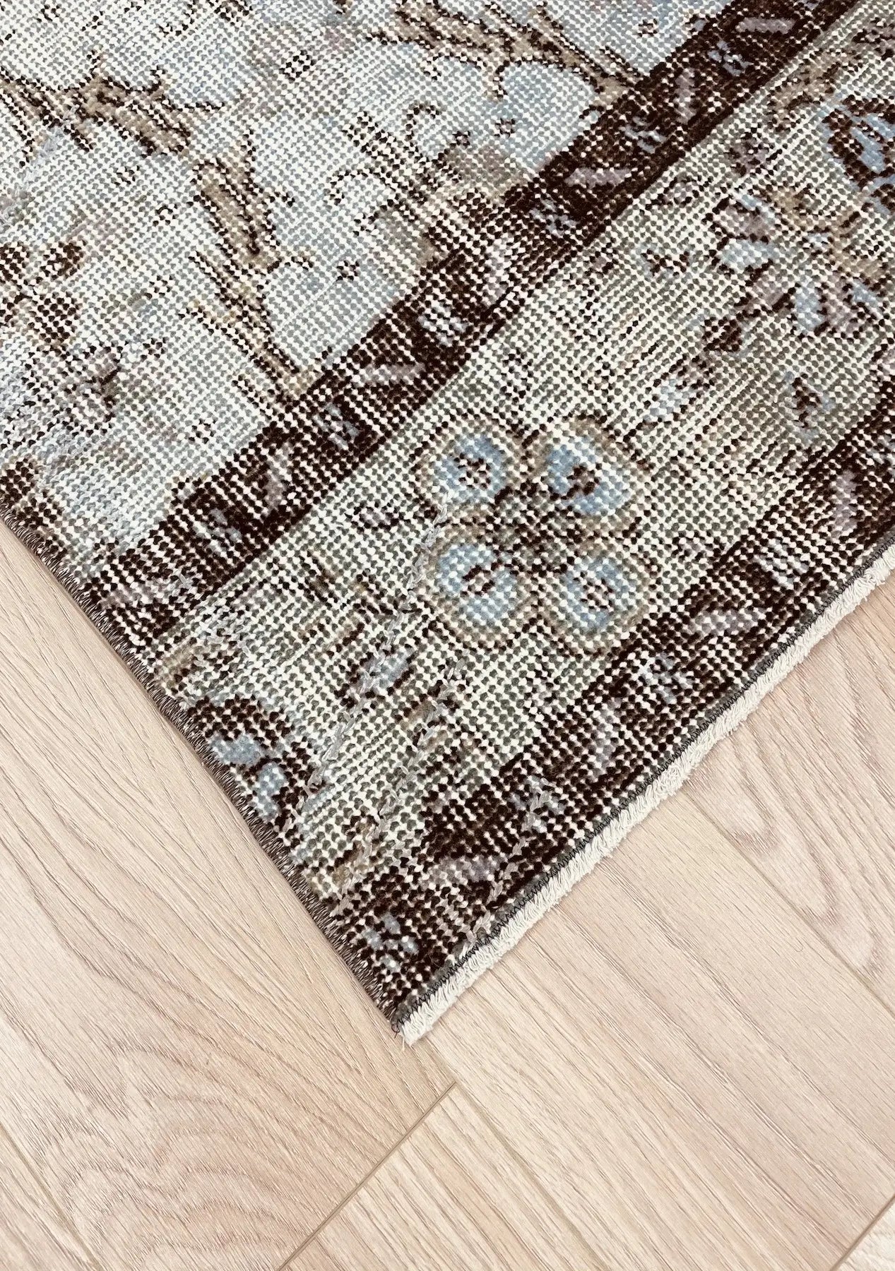 Louisa - Vintage Blue Overdyed Rug - kudenrugs