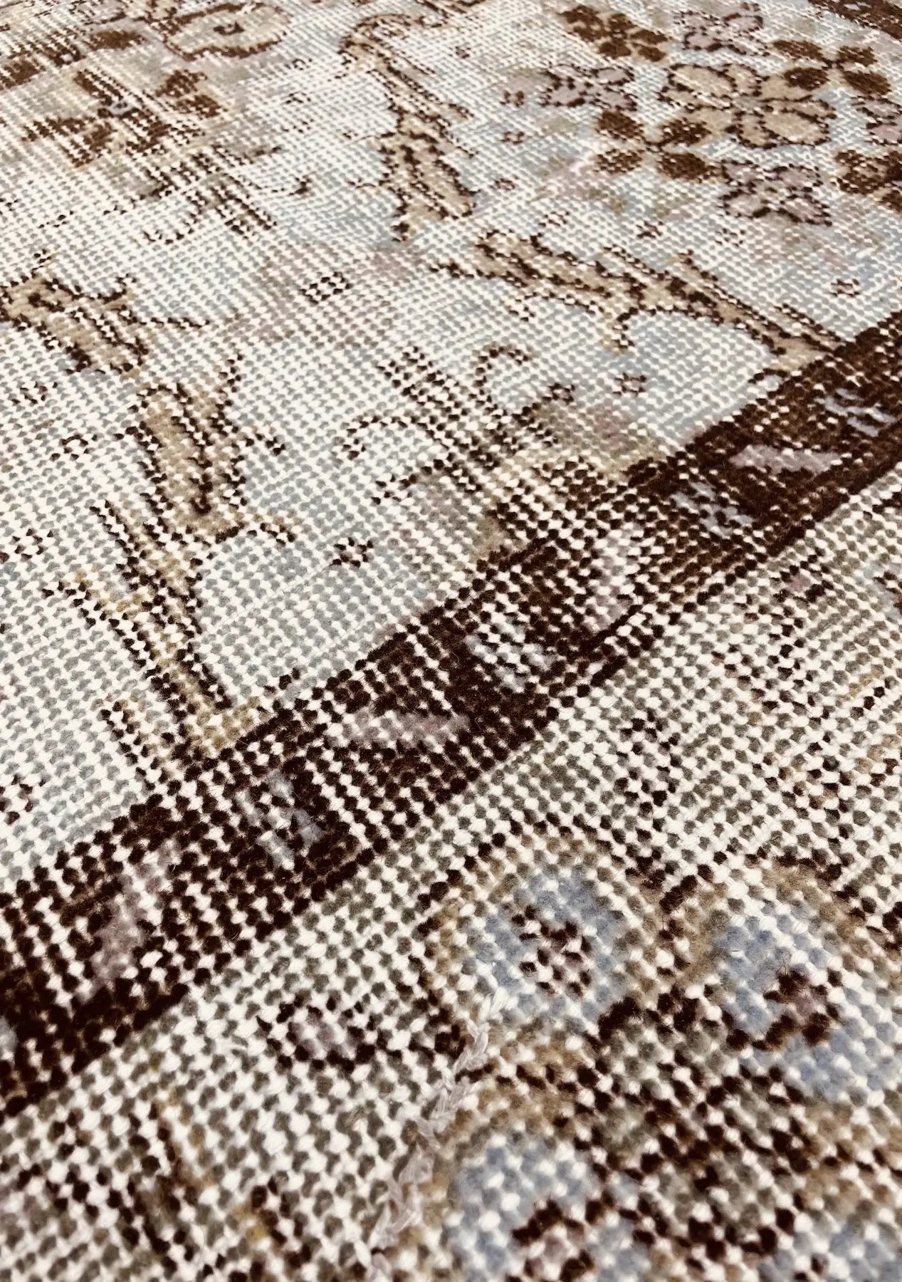 Louisa - Vintage Blue Overdyed Rug - kudenrugs