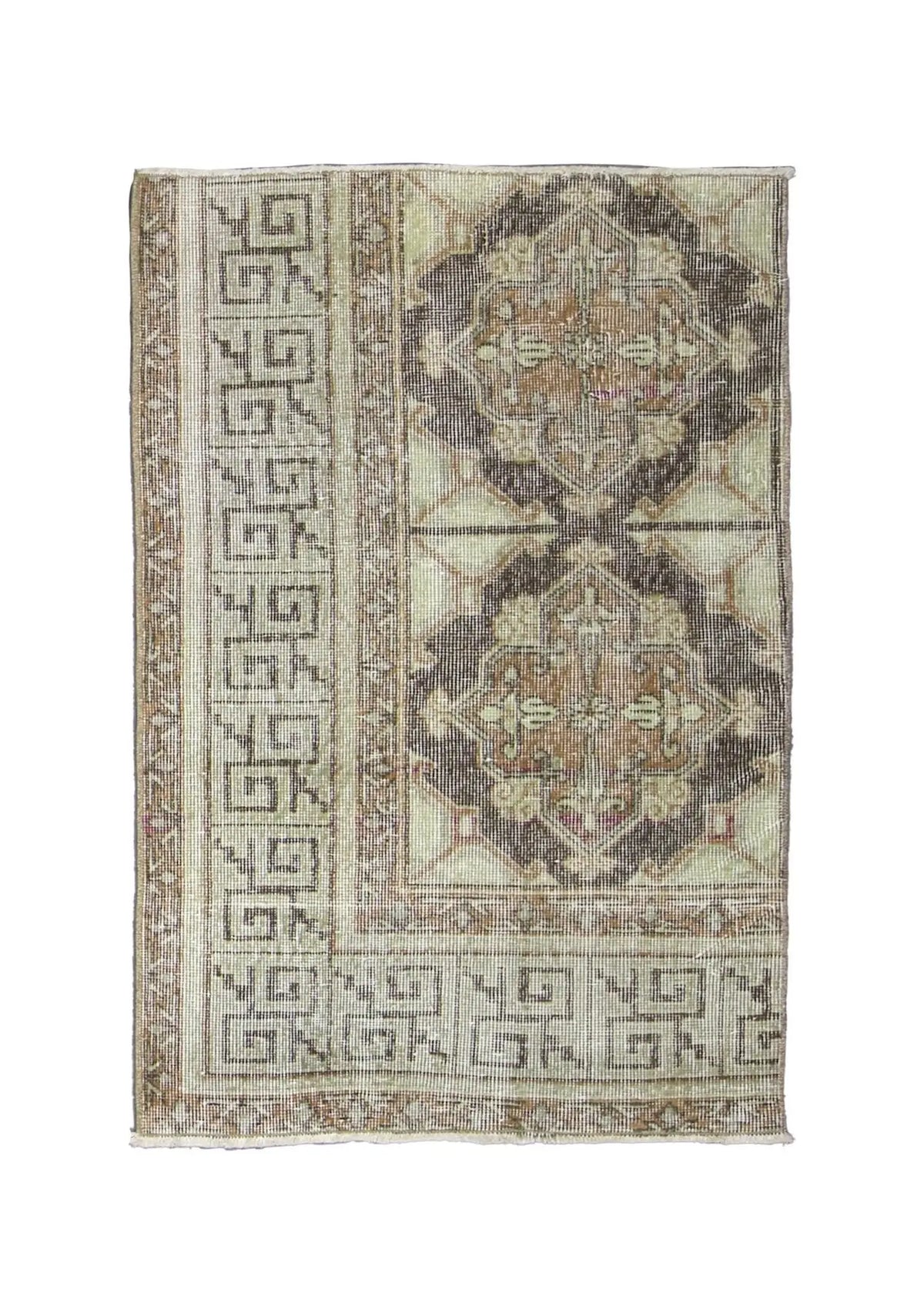 Lylah - Vintage Beige Antique Washed Rug - kudenrugs