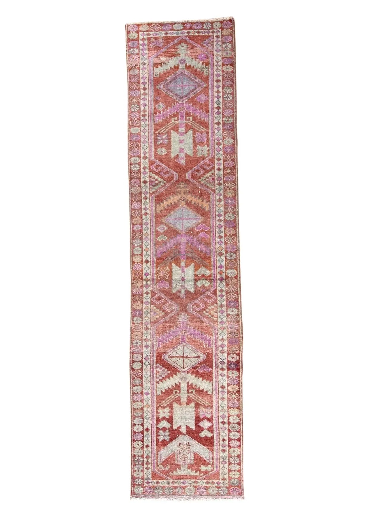 Madalyn - Red Herki Rug Runner - kudenrugs