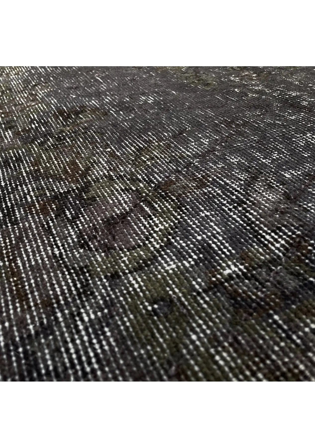 Maitane - Vintage Black Overdyed Rug - kudenrugs