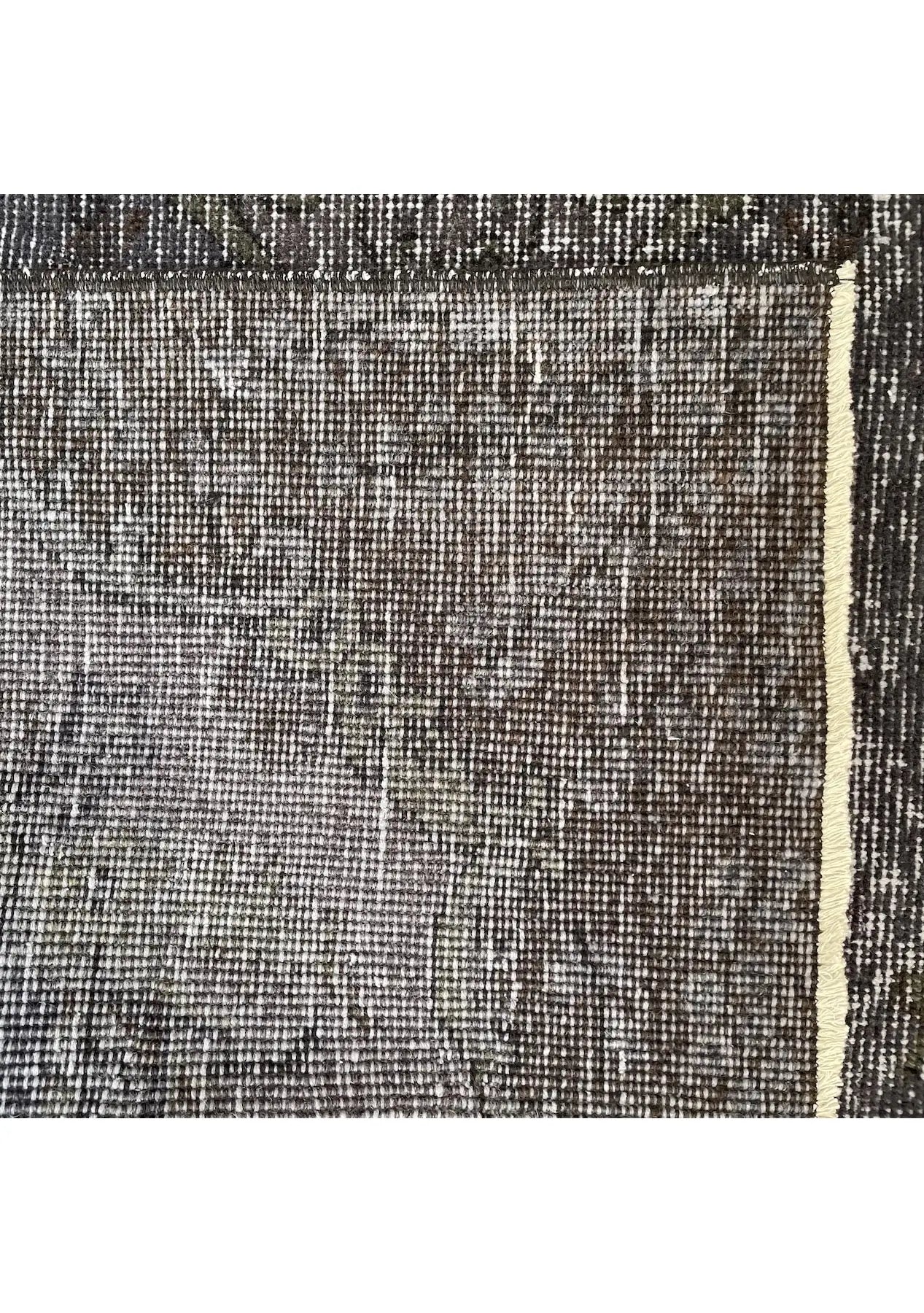 Maitane - Vintage Black Overdyed Rug - kudenrugs