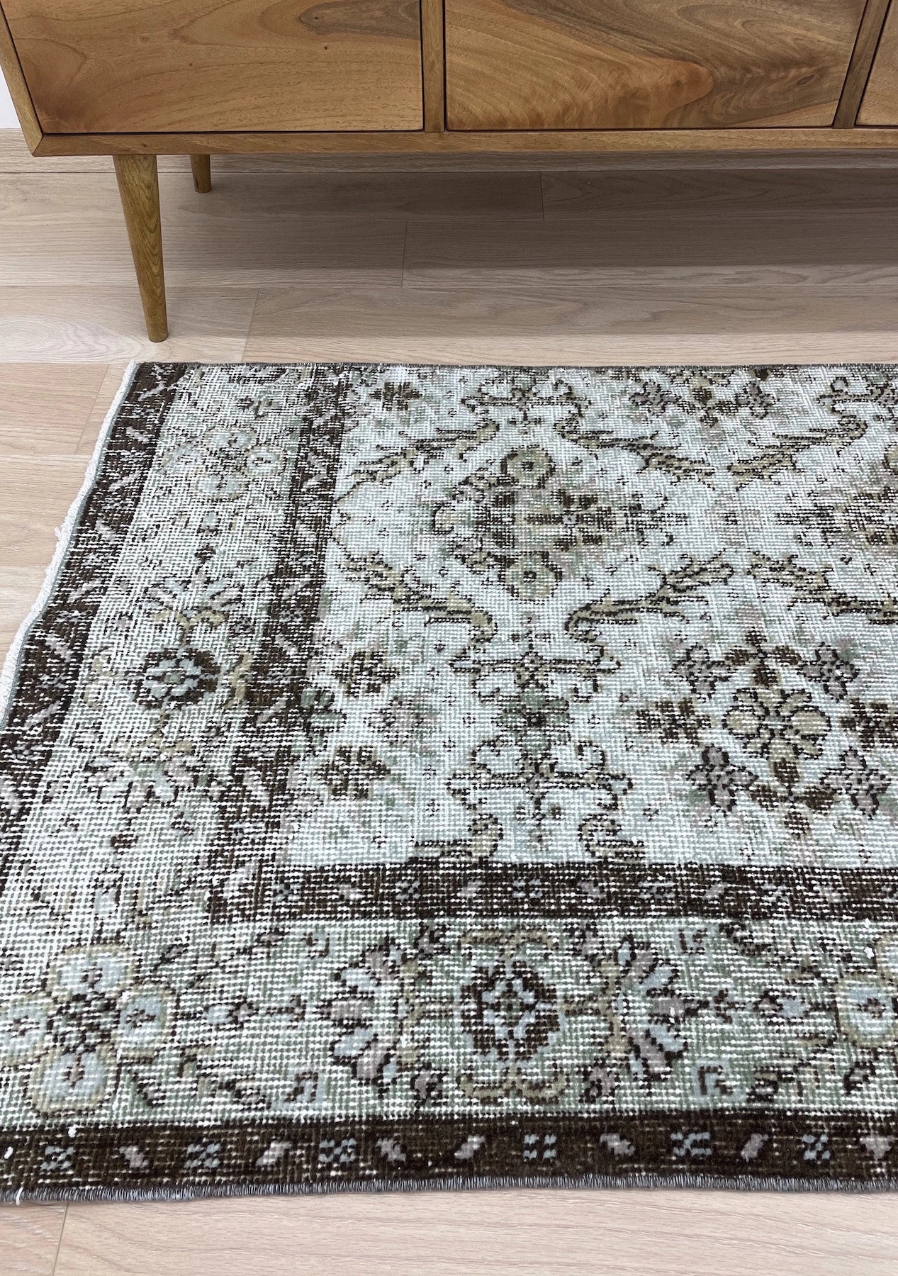 Marceline - Vintage Blue Overdyed Rug - kudenrugs