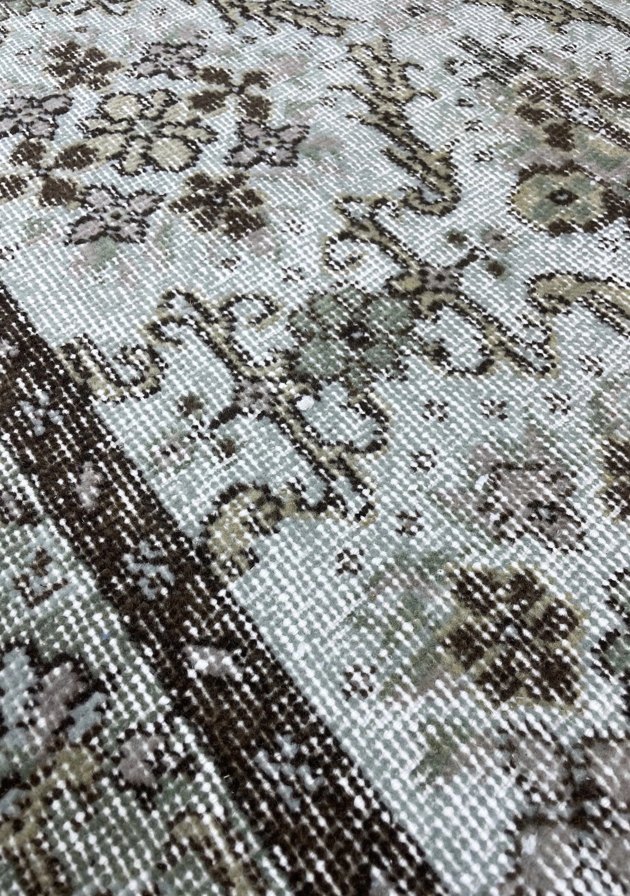 Marceline - Vintage Blue Overdyed Rug - kudenrugs