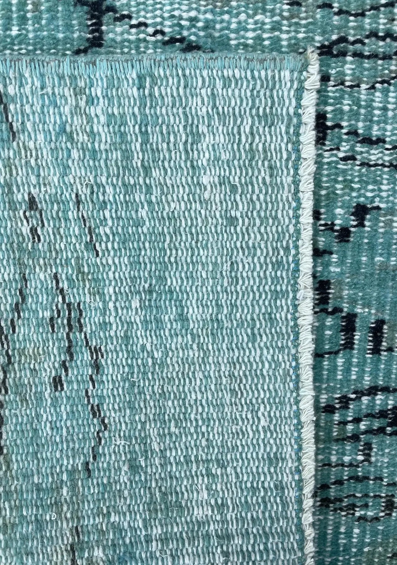 Briana - Vintage Blue Overdyed Rug - kudenrugs