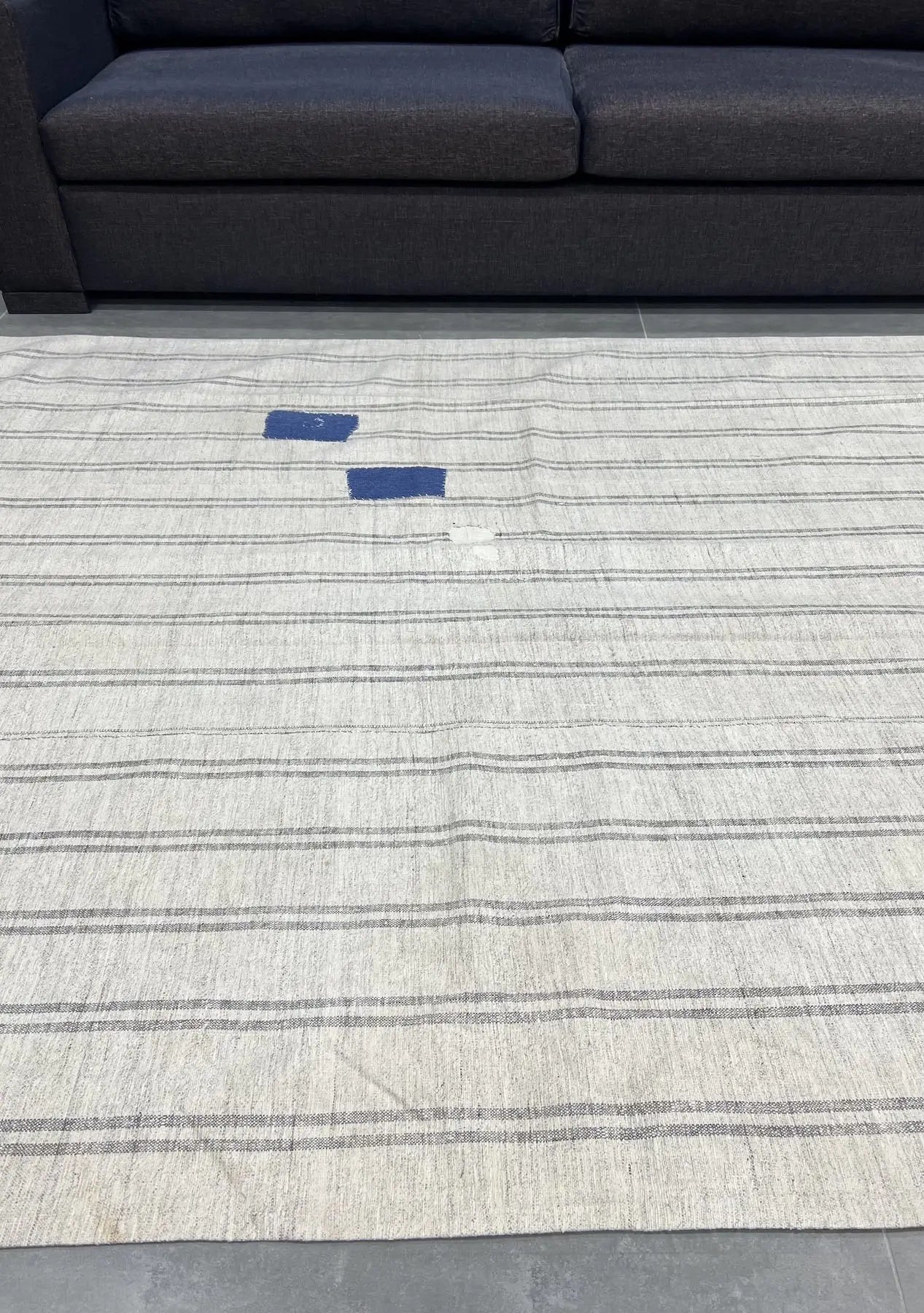 Miranda - White Turkish Kilim Rug - kudenrugs