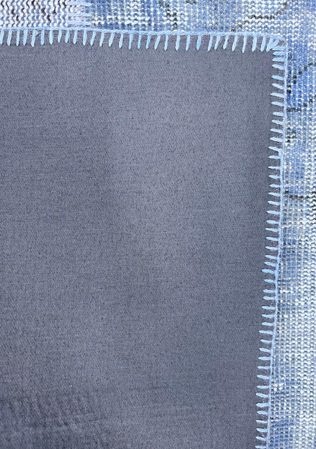 Nataly - Vintage Blue Patchwork Rug - kudenrugs