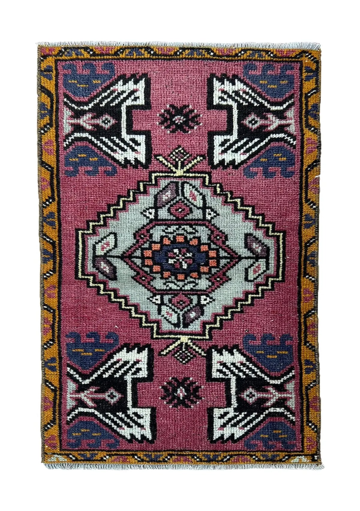 Nicoline - Vintage Mini Pink Area Rug - kudenrugs