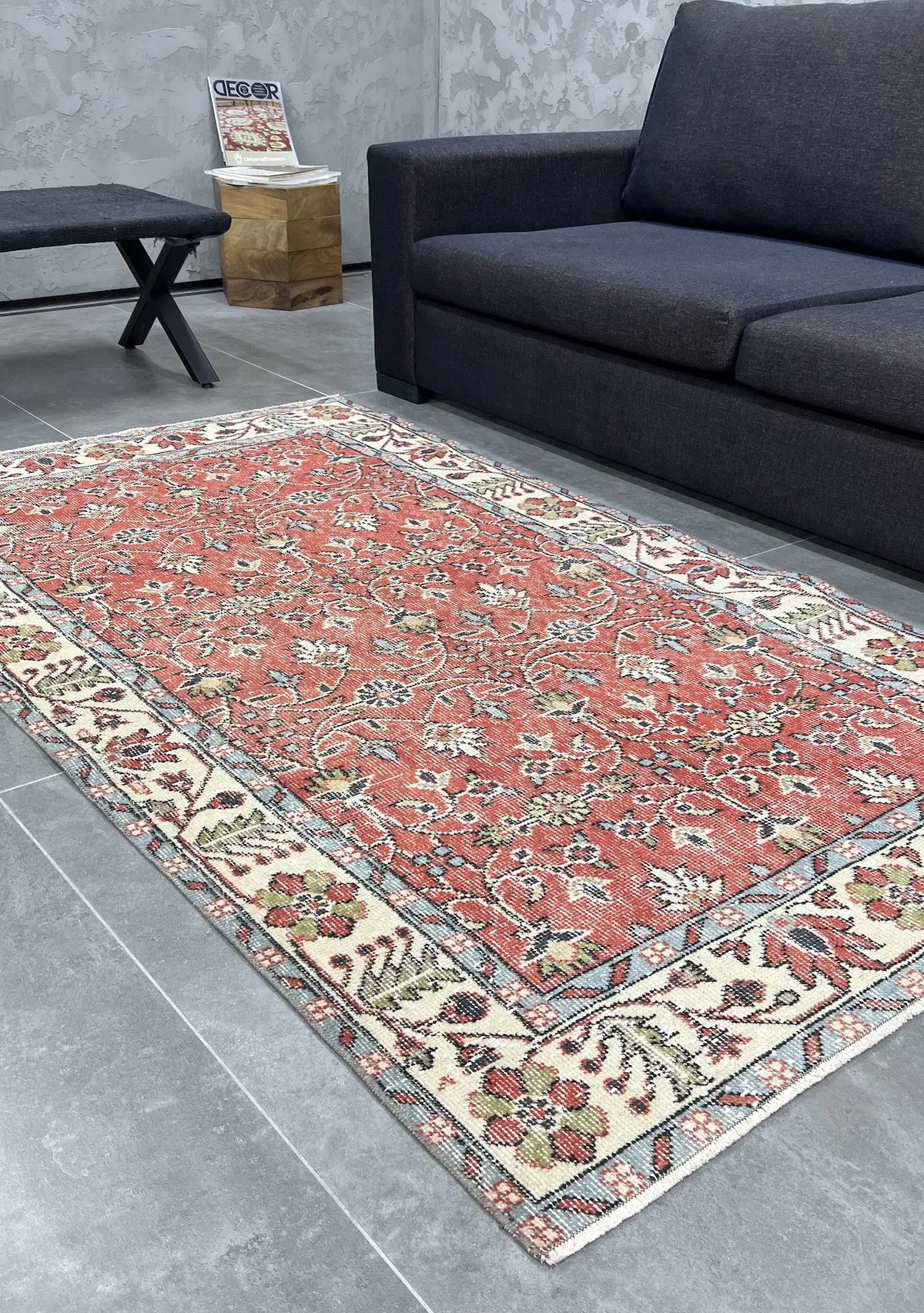 Noa - Vintage Red Antique Washed Rug - kudenrugs