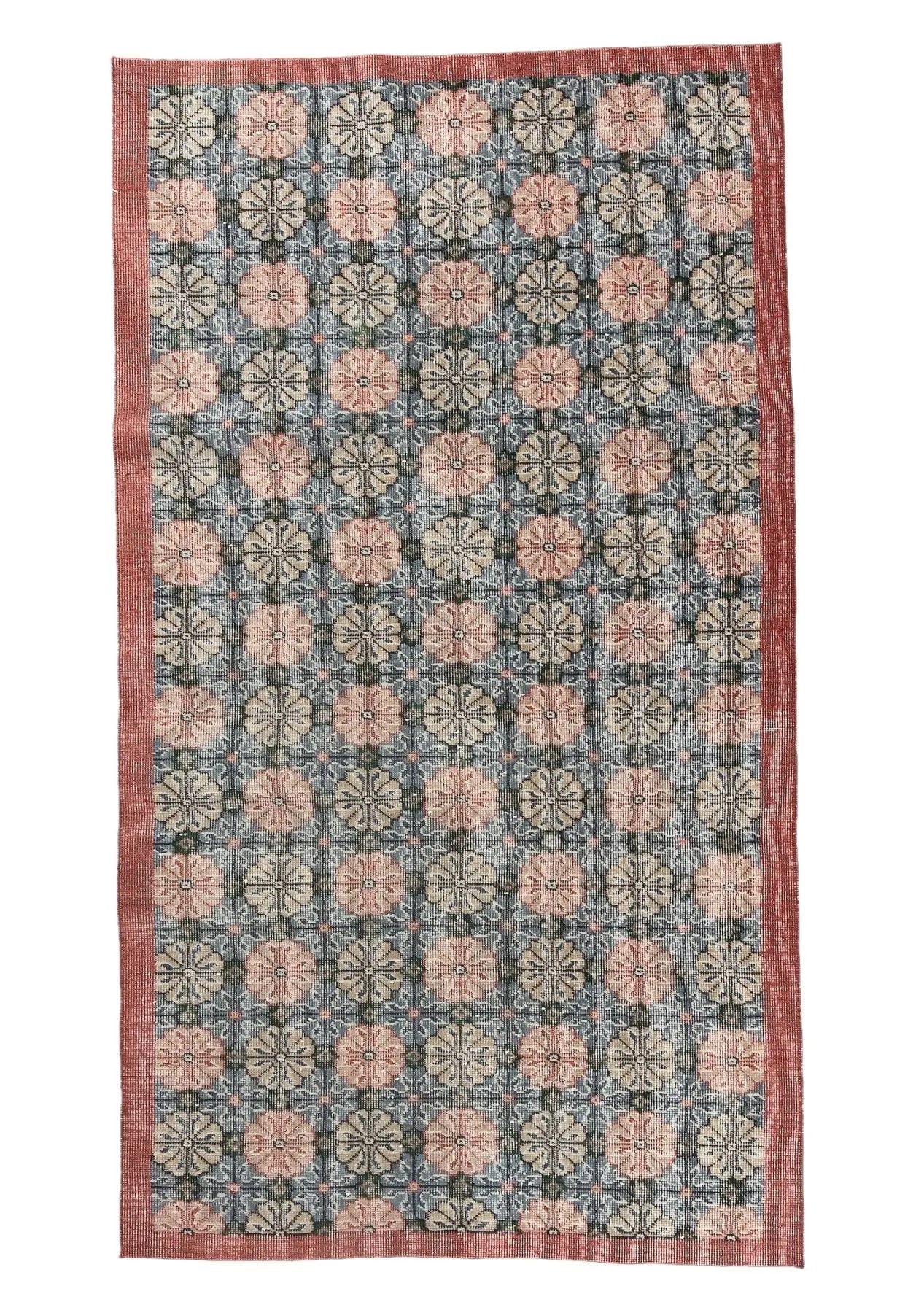 Raya - Vintage Blue Antique Washed Rug - kudenrugs
