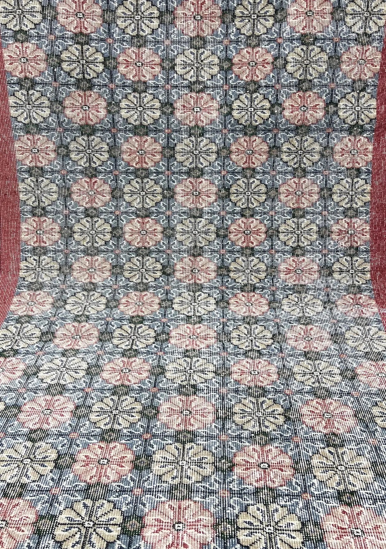 Raya - Vintage Blue Antique Washed Rug - kudenrugs